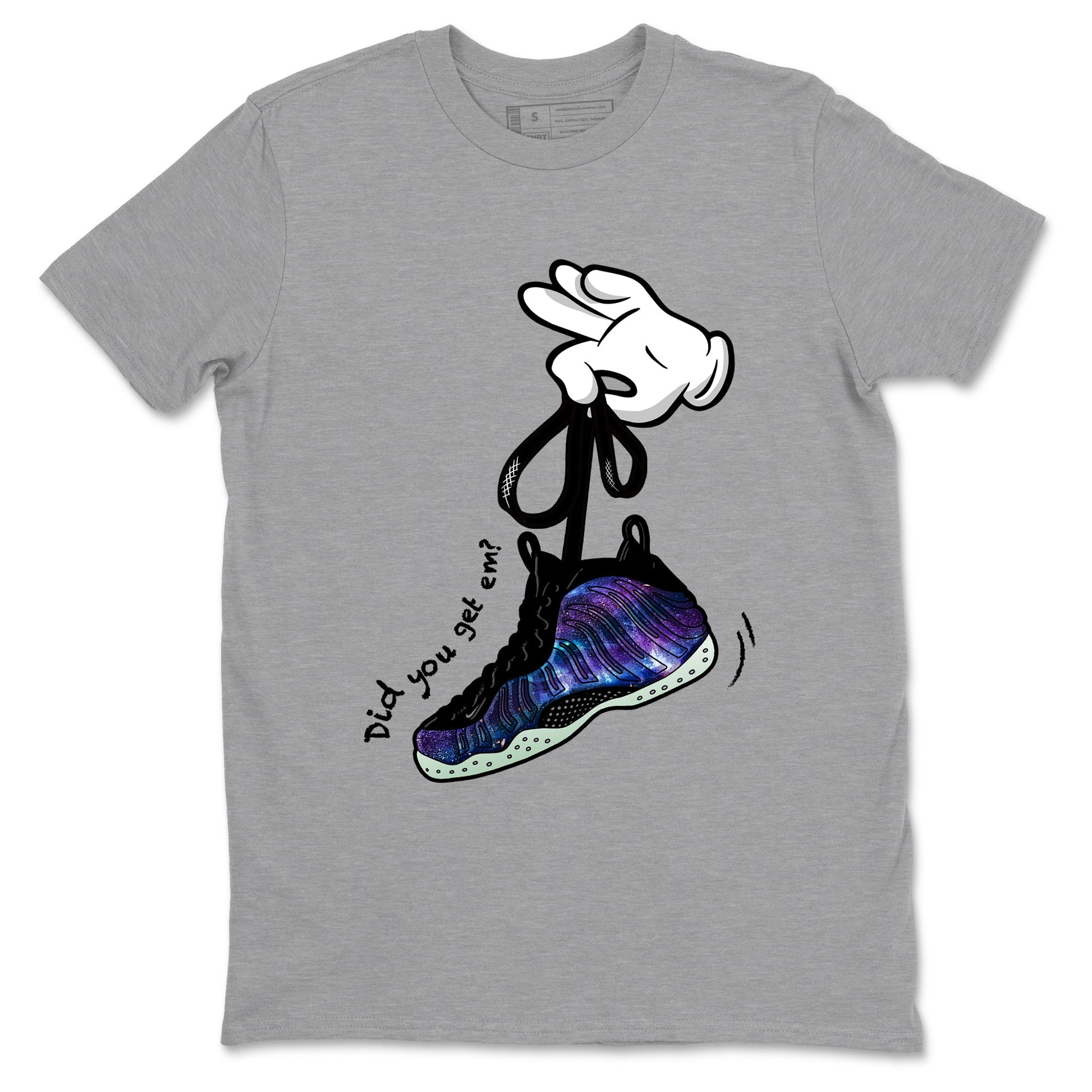 Cartoon Hands Sneaker Tees - Air Foamposite One Galaxy