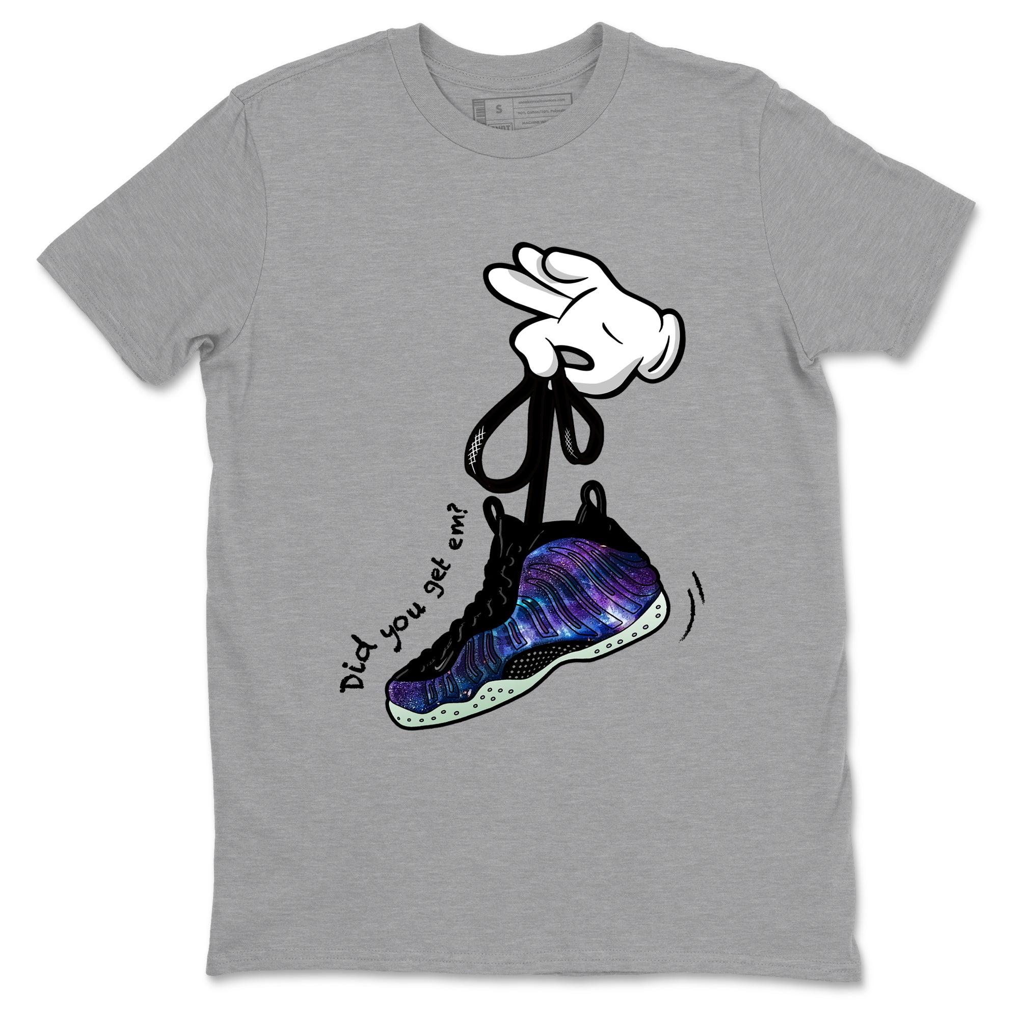 Cartoon Hands Sneaker Tees - Air Foamposite One Galaxy