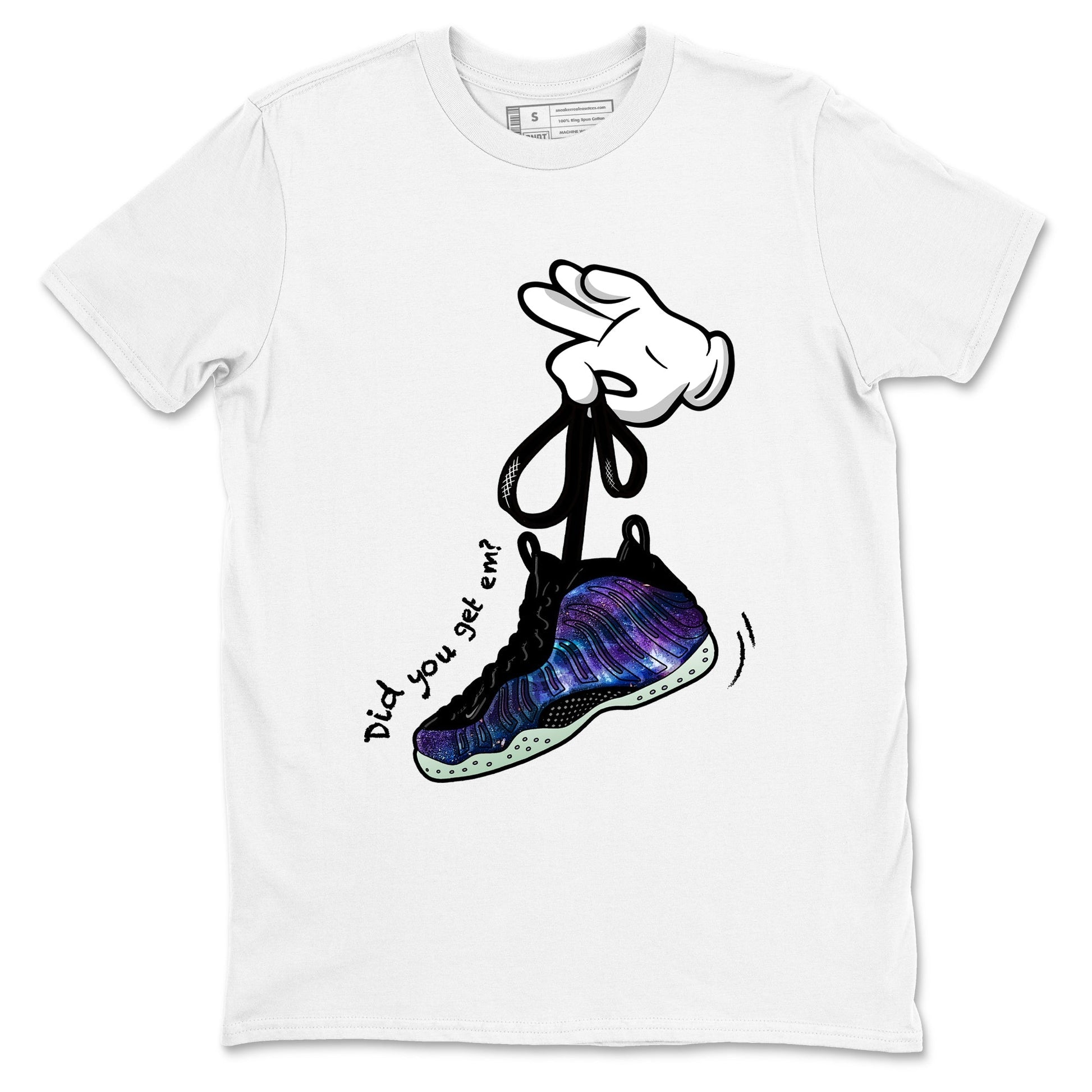 Cartoon Hands Sneaker Tees - Air Foamposite One Galaxy