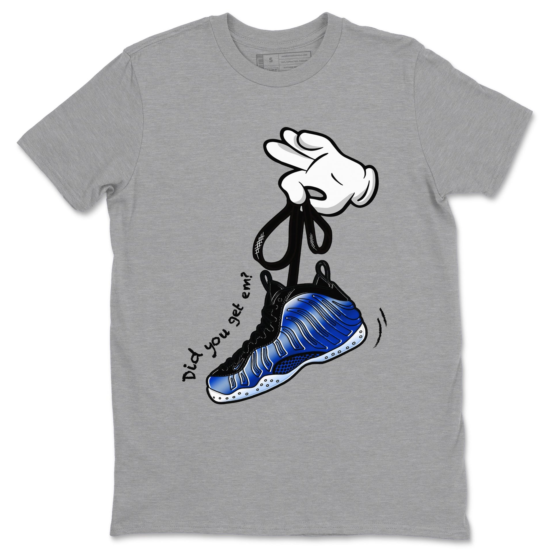 Cartoon Hands Sneaker Tees - Air Foamposite One Royal