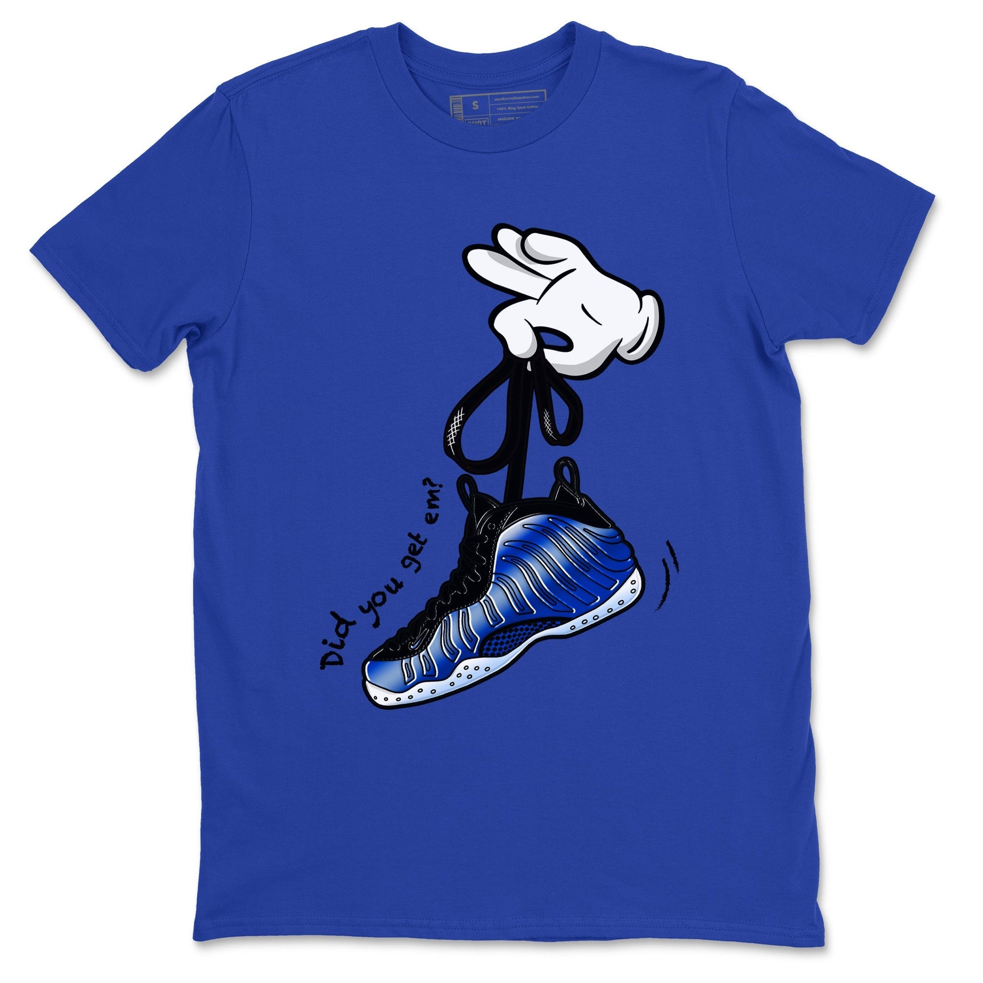 Cartoon Hands Sneaker Tees - Air Foamposite One Royal