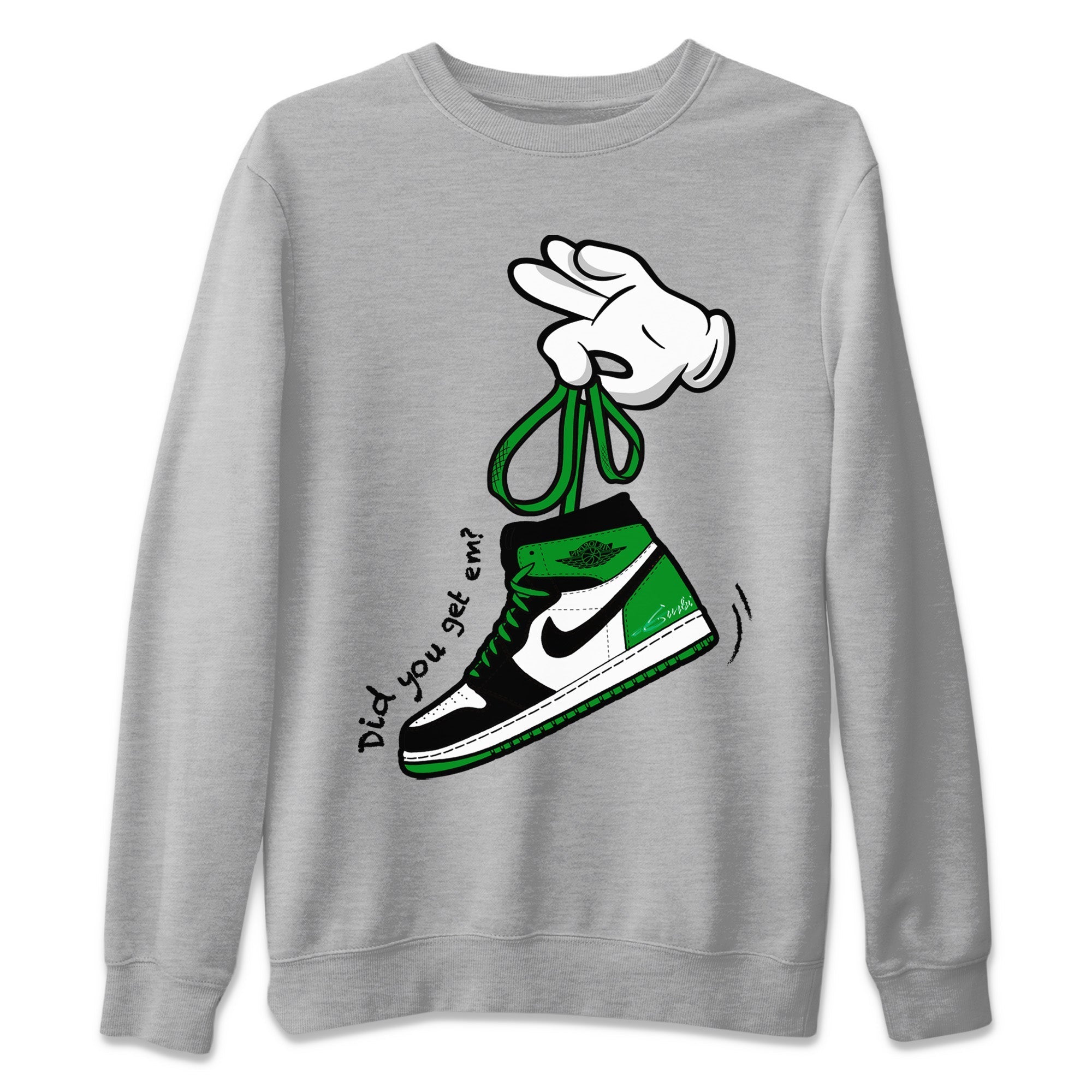 Cartoon Hands Unisex Tops - Air Jordan 1 Celtics