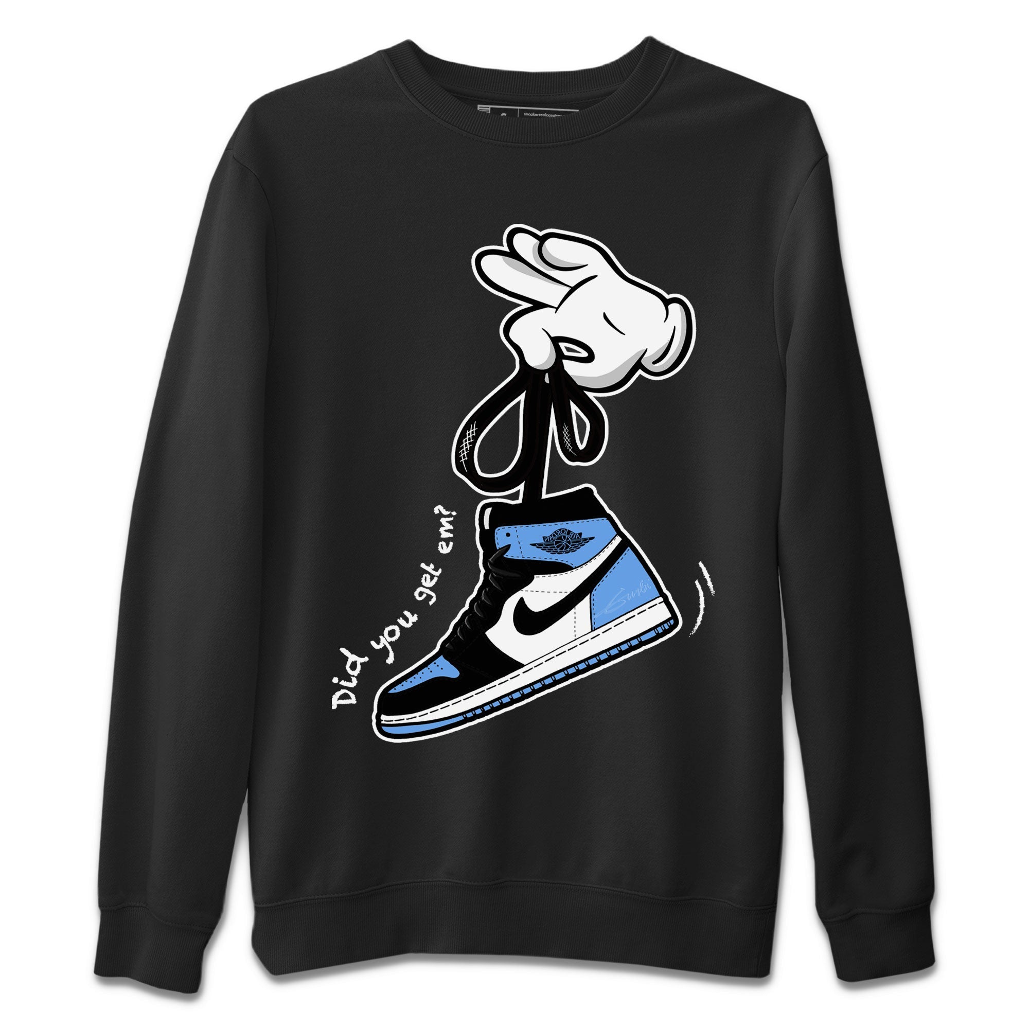 Cartoon Hands Sneaker Tee - Air Jordan 1 UNC Toe