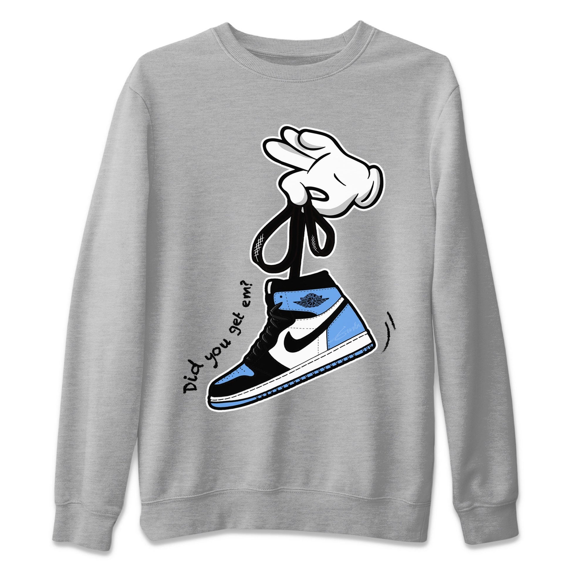 Cartoon Hands Sneaker Tee - Air Jordan 1 UNC Toe