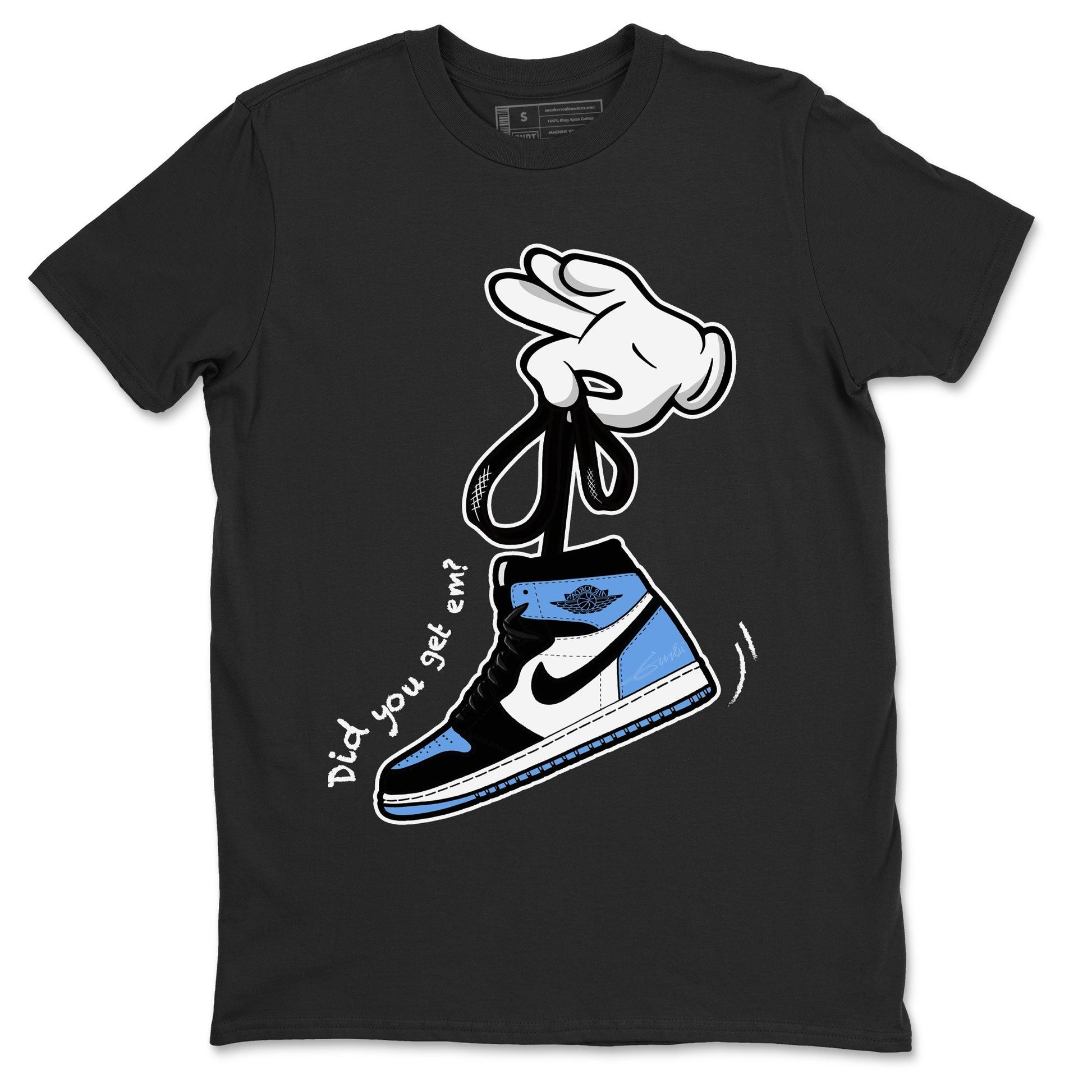 Cartoon Hands Sneaker Tee - Air Jordan 1 UNC Toe