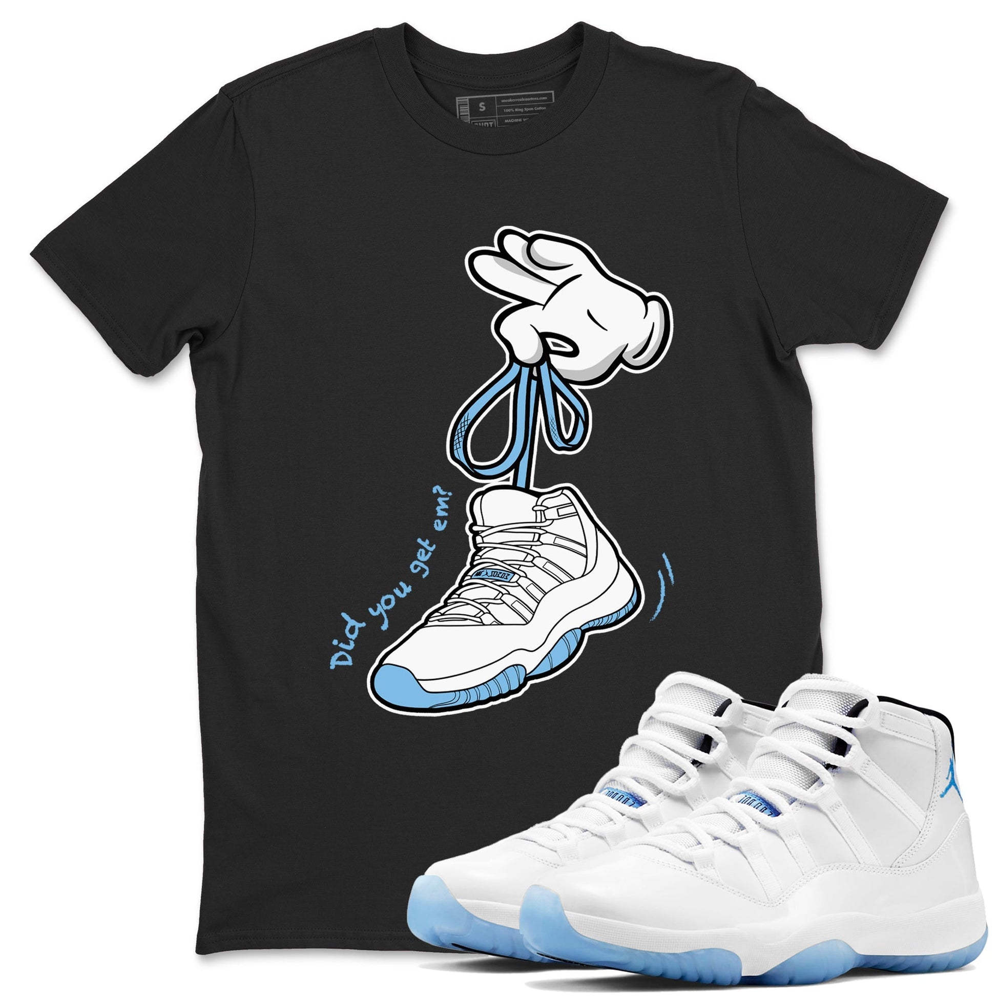Cartoon Hands Sneaker Tees - Air Jordan 11 Legend Blue