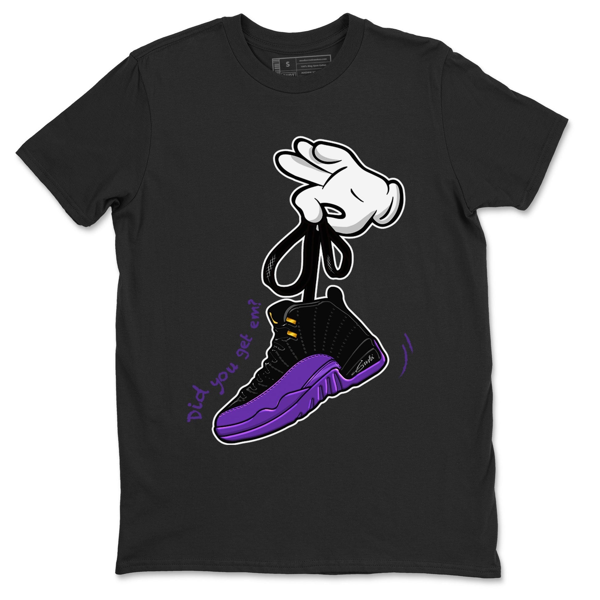 Cartoon Hands Unisex Tops - Air Jordan 12 Field Purple