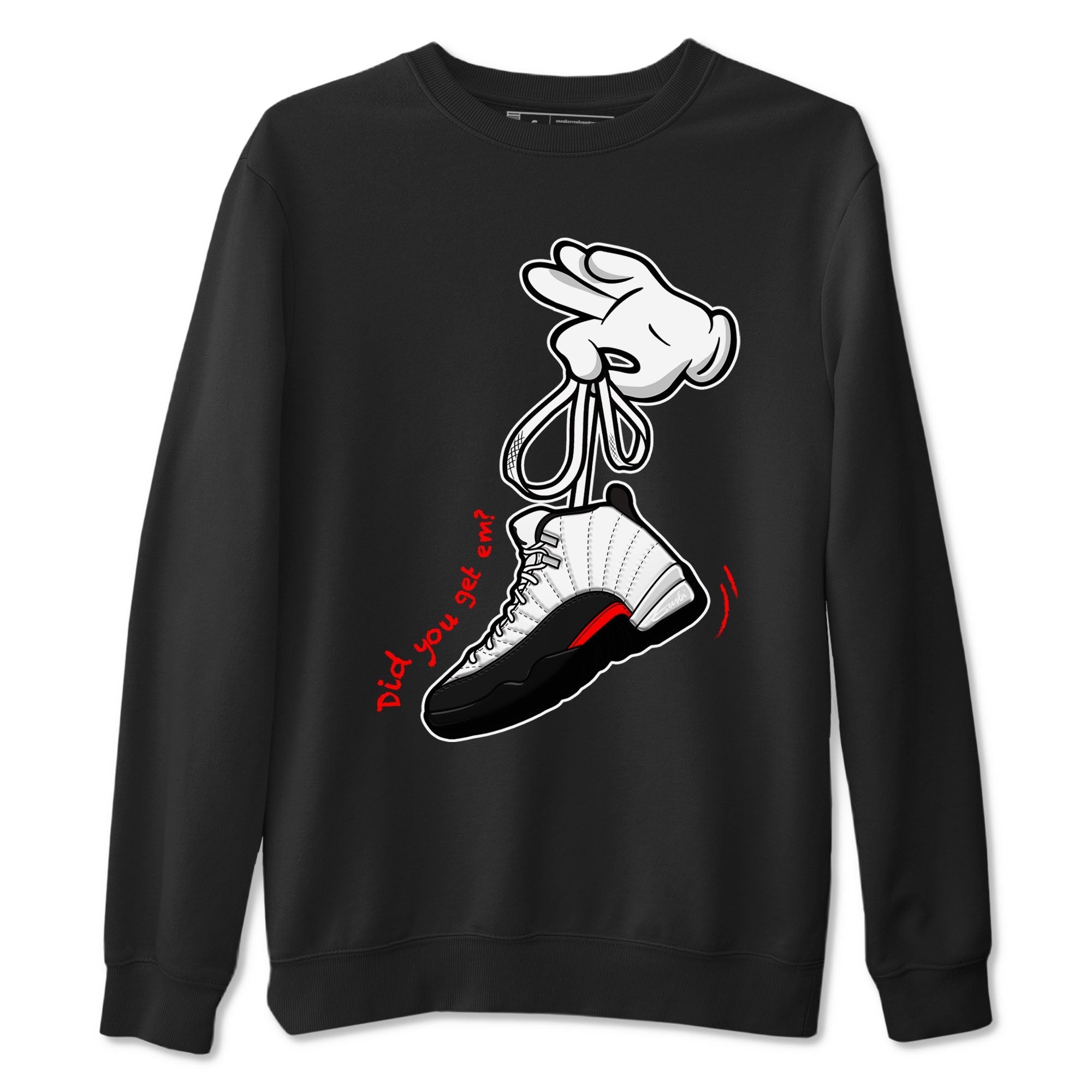 Cartoon Hands Sneaker Tees - Air Jordan 12 Taxi Flip
