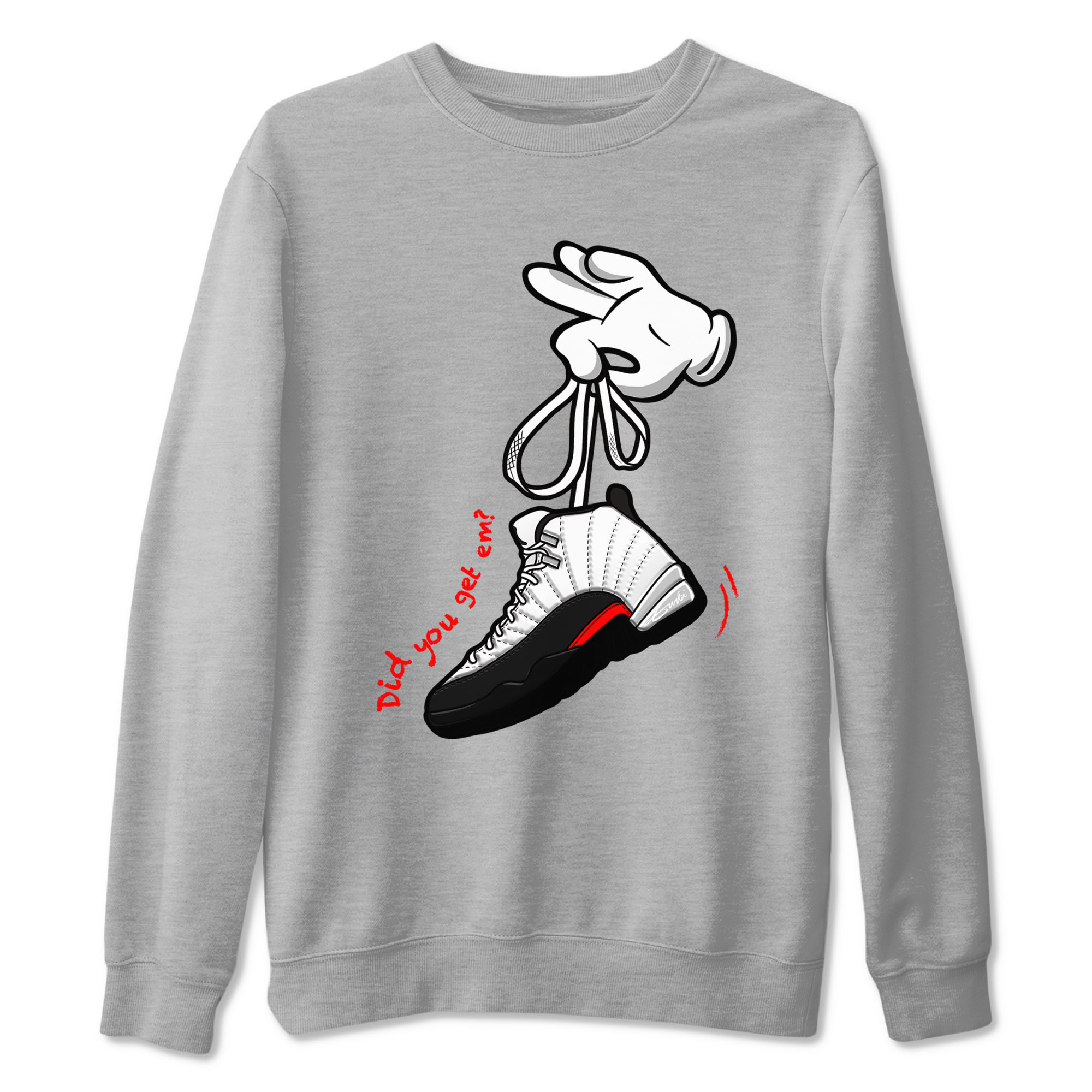 Cartoon Hands Sneaker Tees - Air Jordan 12 Taxi Flip