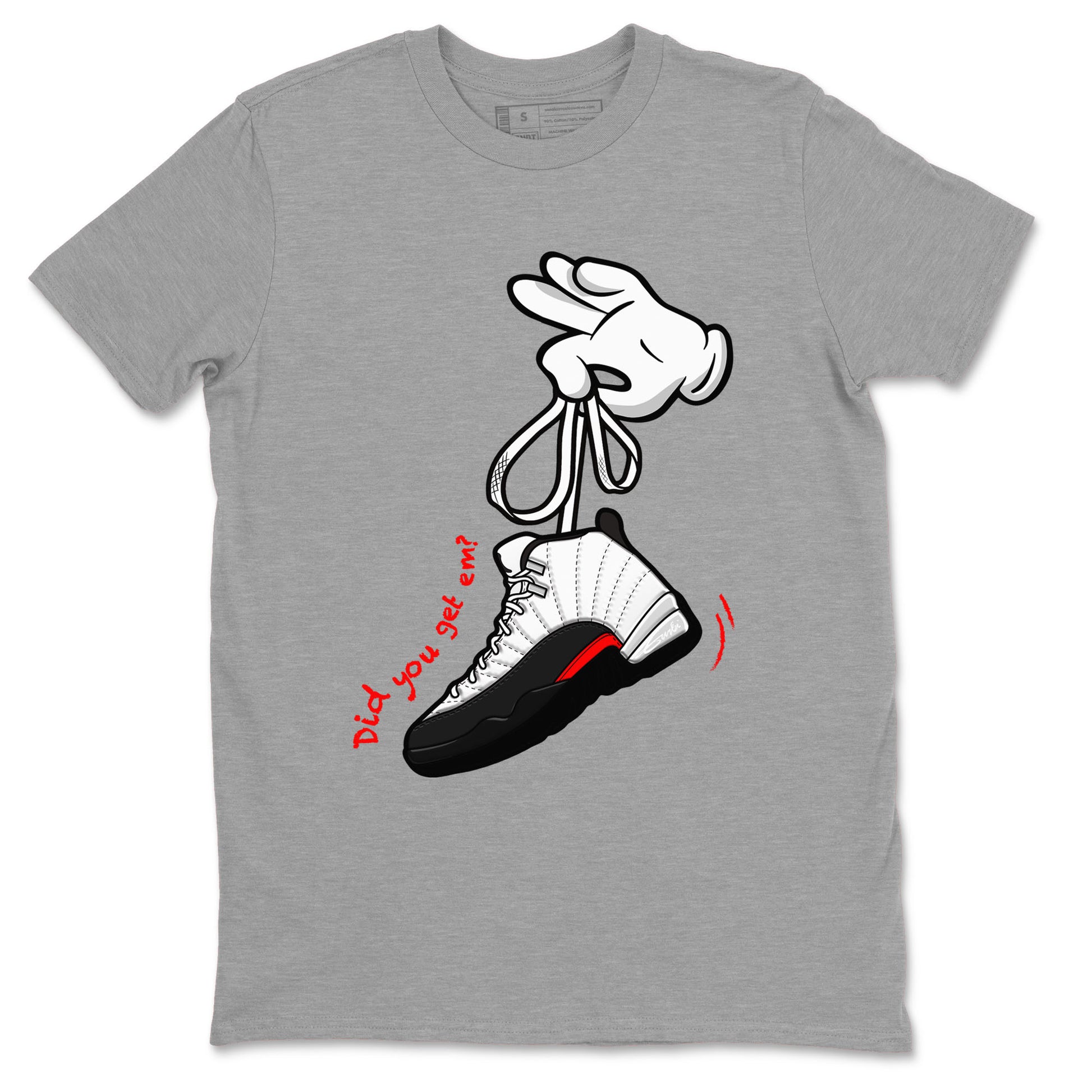 Cartoon Hands Sneaker Tees - Air Jordan 12 Taxi Flip