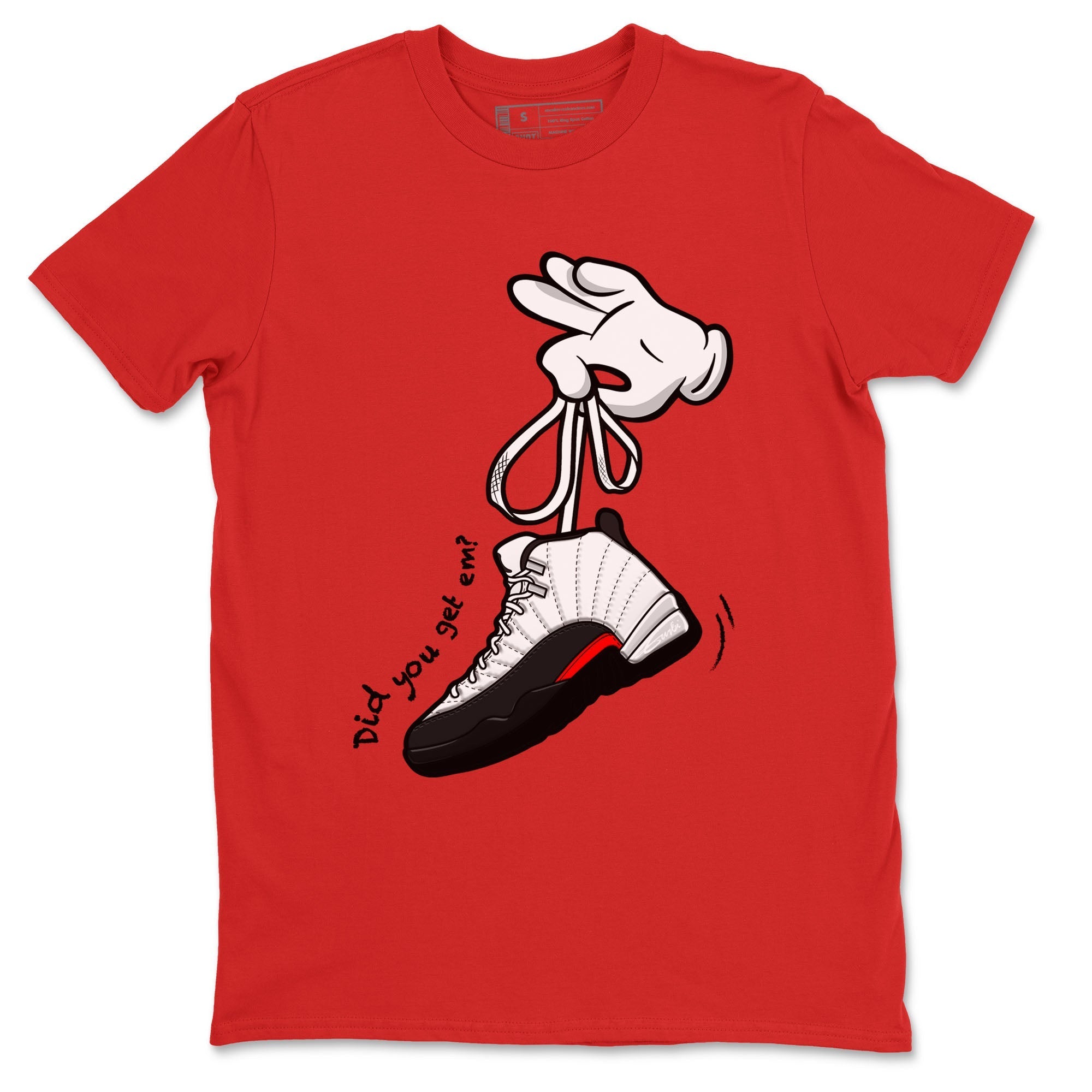 Cartoon Hands Sneaker Tees - Air Jordan 12 Taxi Flip