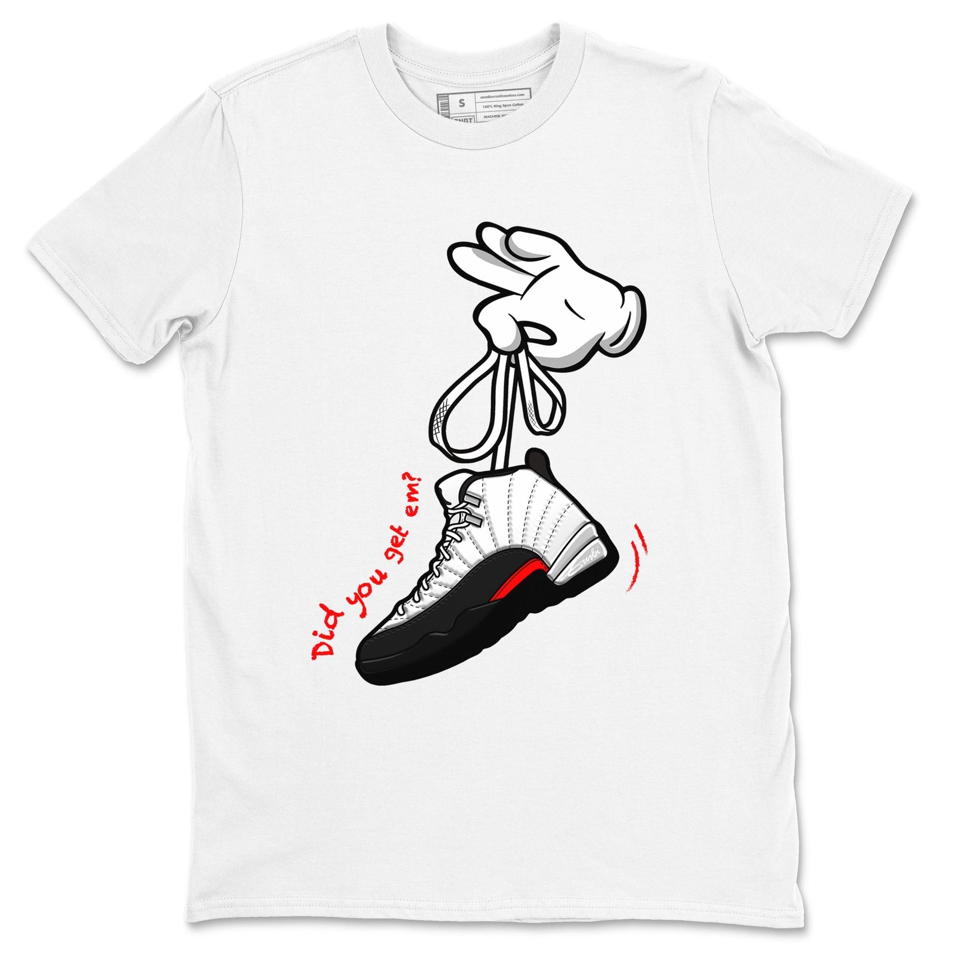 Cartoon Hands Sneaker Tees - Air Jordan 12 Taxi Flip