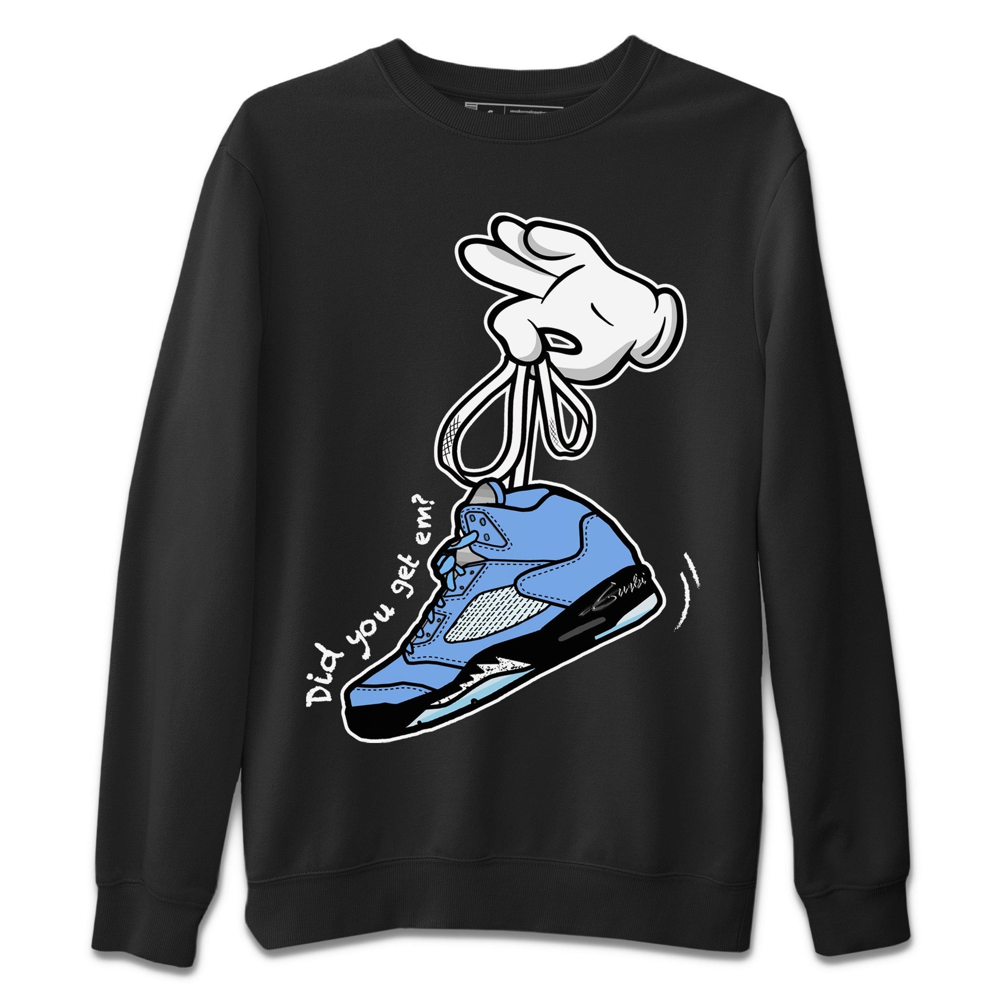 Cartoon Hands Unisex Tops - Air Jordan 5 UNC