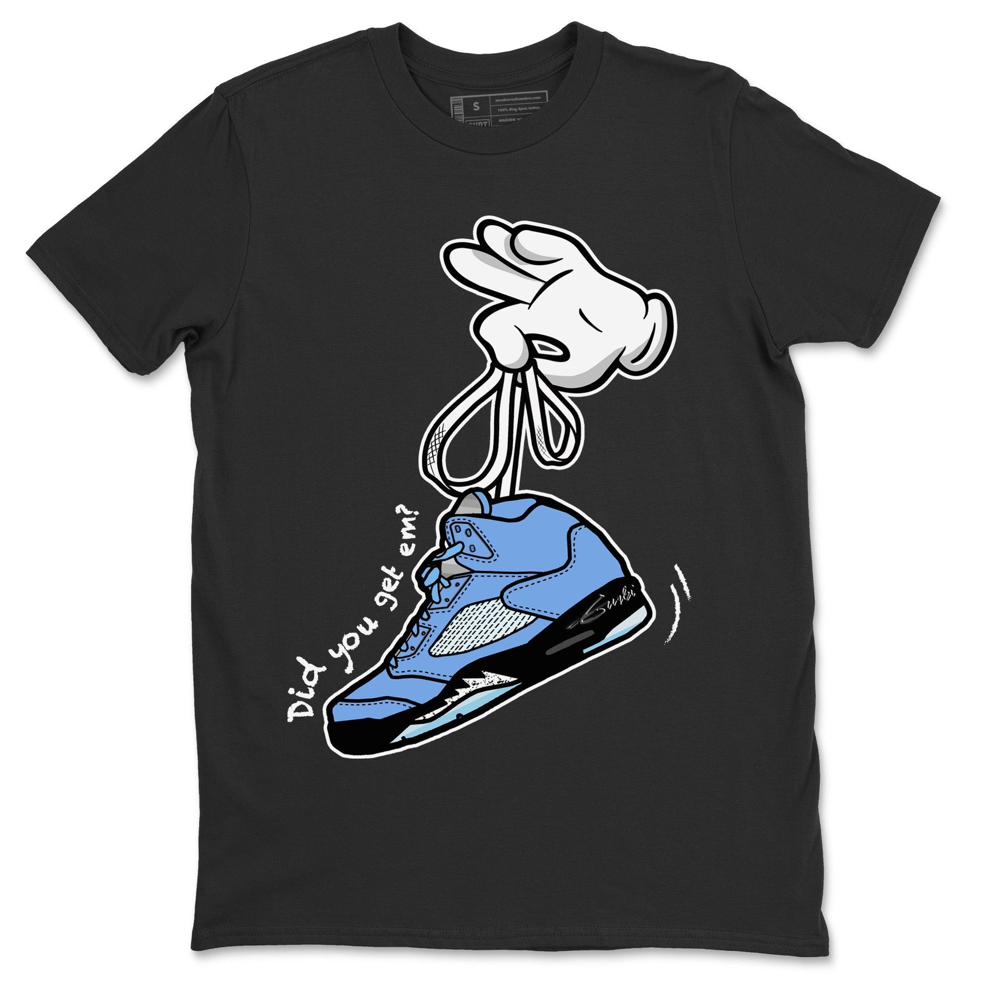 Cartoon Hands Unisex Tops - Air Jordan 5 UNC