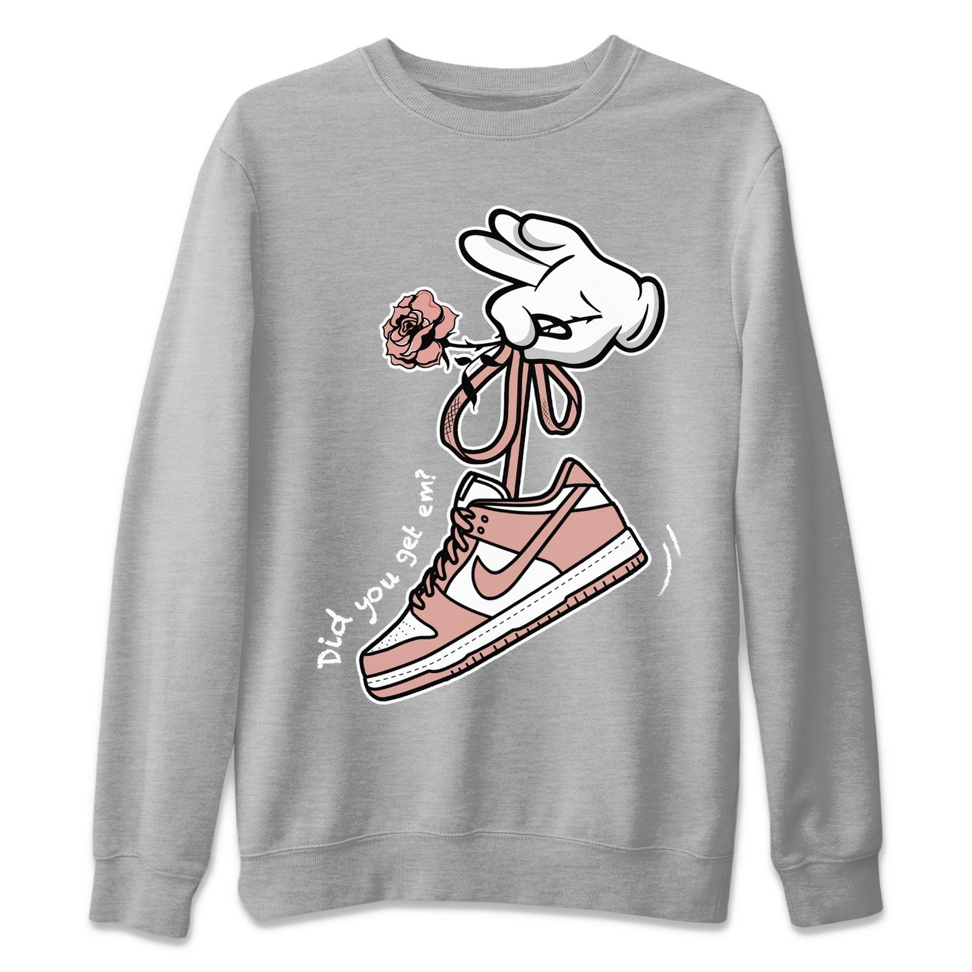 Cartoon Hands Sneaker Tee - Dunk Rose Whisper