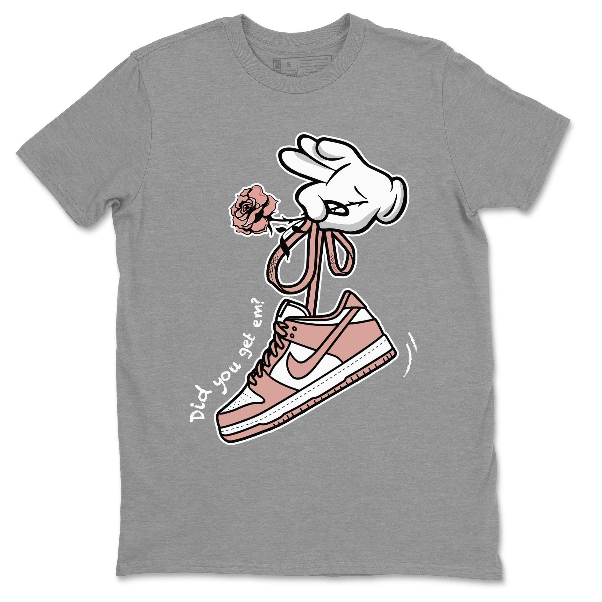 Cartoon Hands Sneaker Tee - Dunk Rose Whisper
