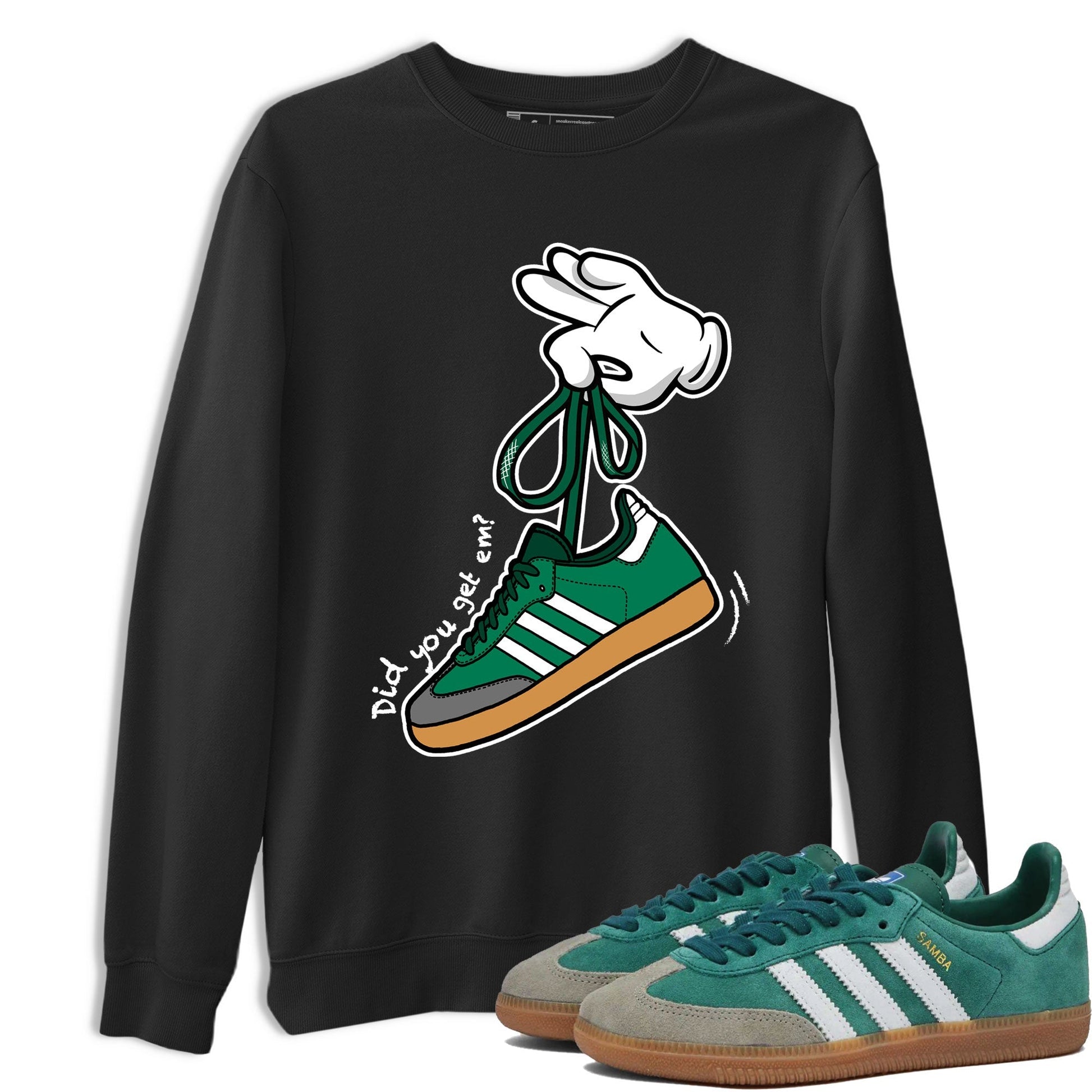 Cartoon Hands Sneaker Tee - Samba Collegiate Green Gum