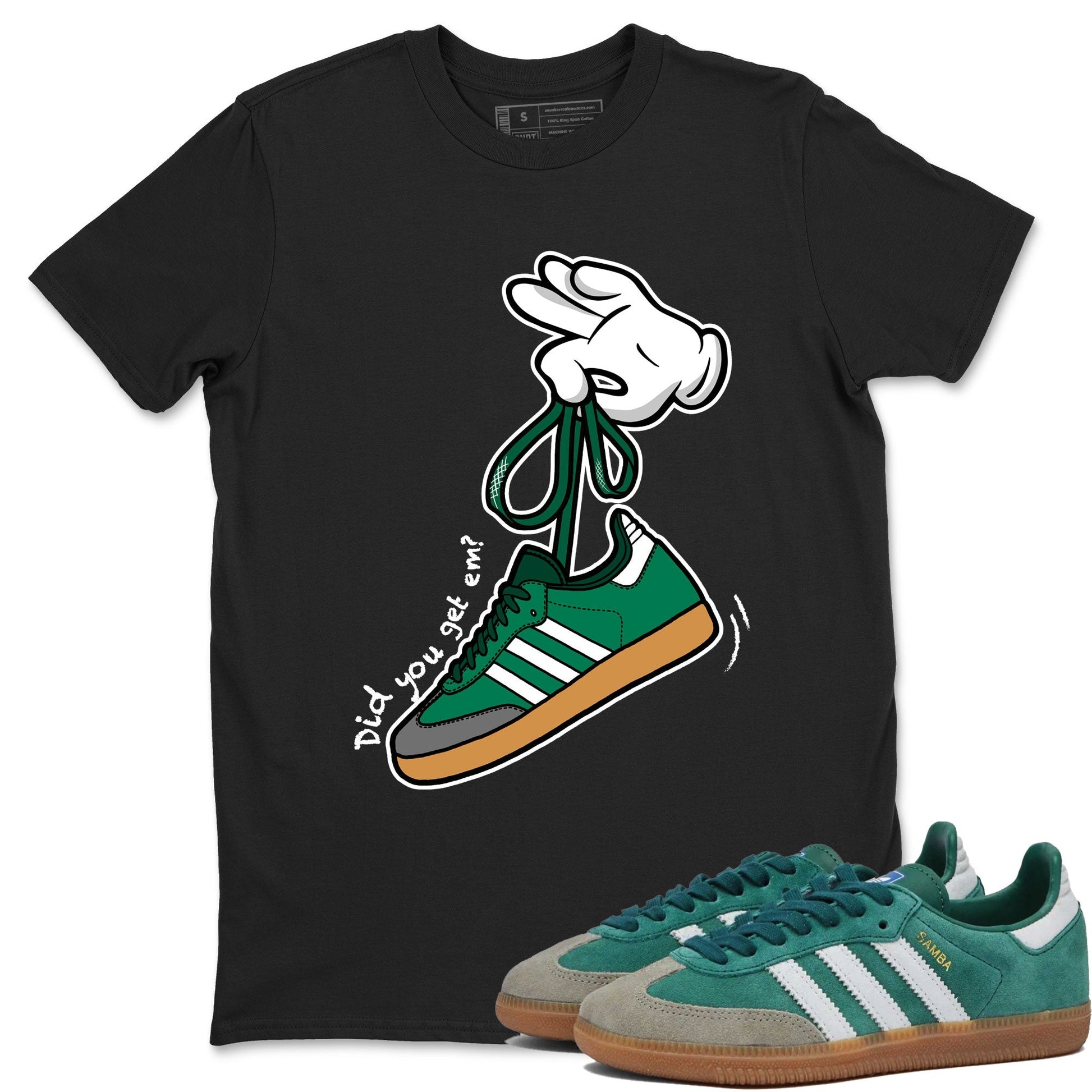 Cartoon Hands Sneaker Tee - Samba Collegiate Green Gum