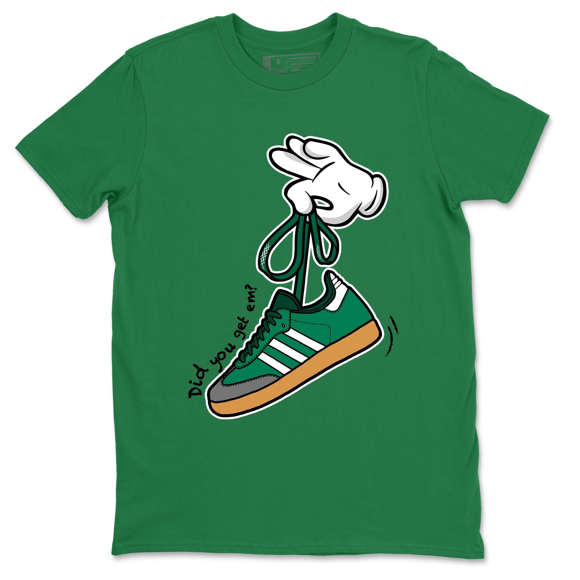 Cartoon Hands Sneaker Tee - Samba Collegiate Green Gum