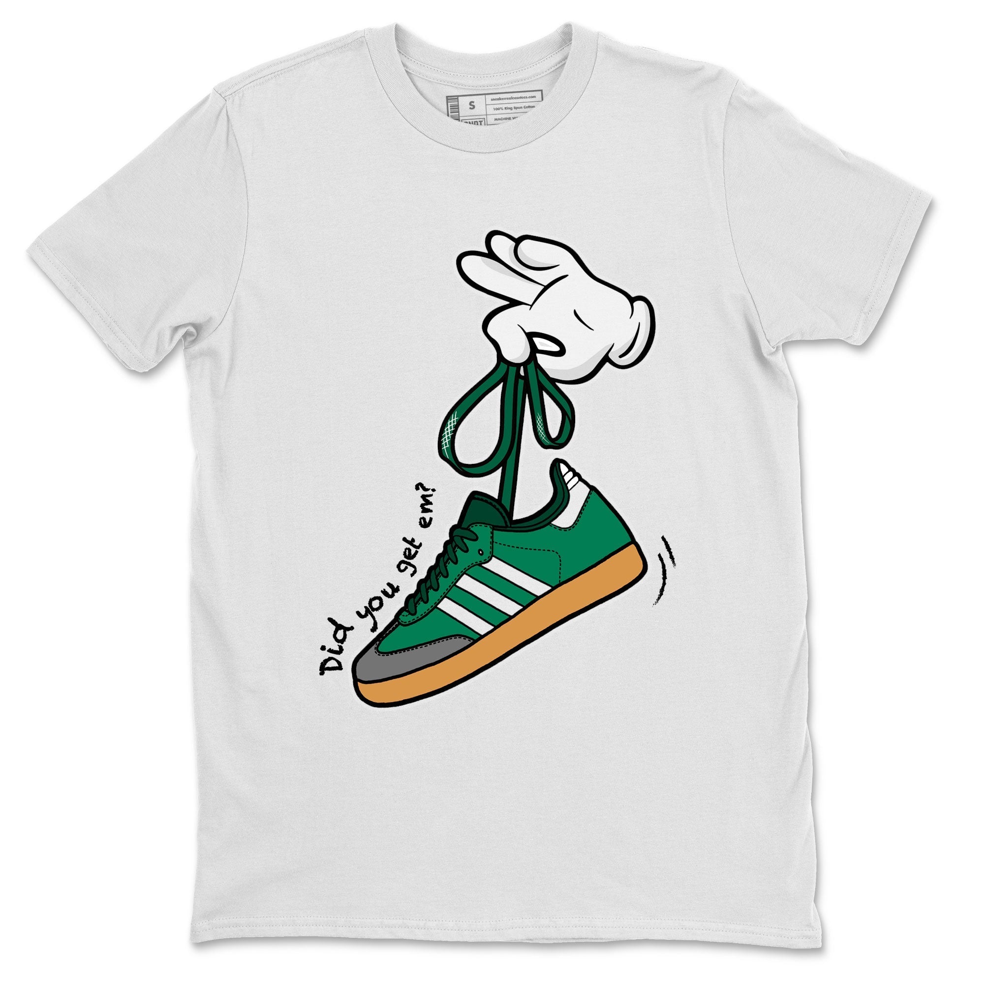 Cartoon Hands Sneaker Tee - Samba Collegiate Green Gum
