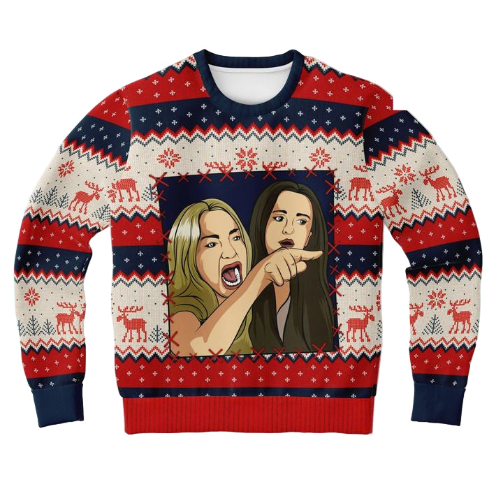 Cat Meme Funny Cat Yell Xmas Cat Mom 3d Ugly Christmas Sweater ? Usalast