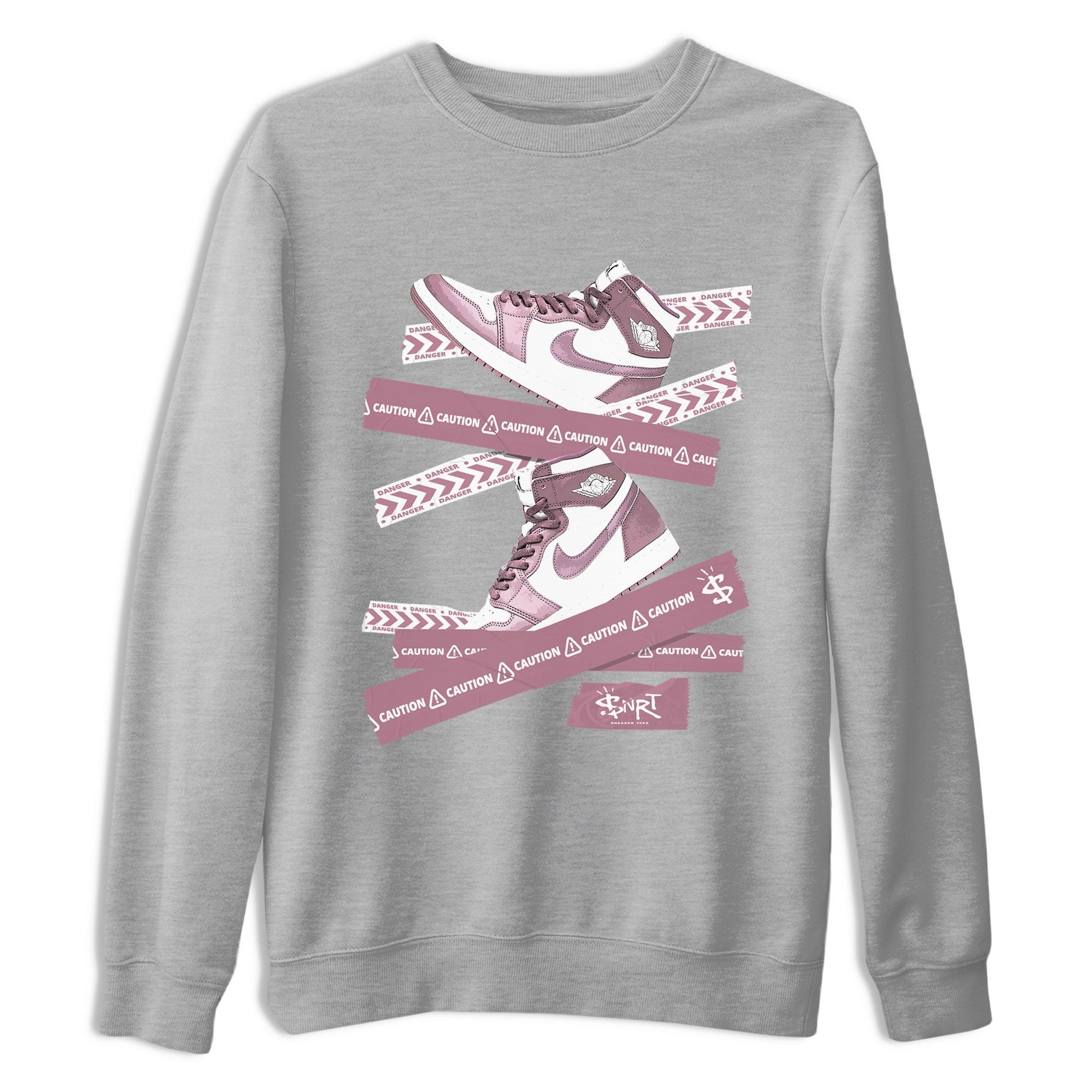 Caution Tape Sneaker Tee - Air Jordan 1 Mauve