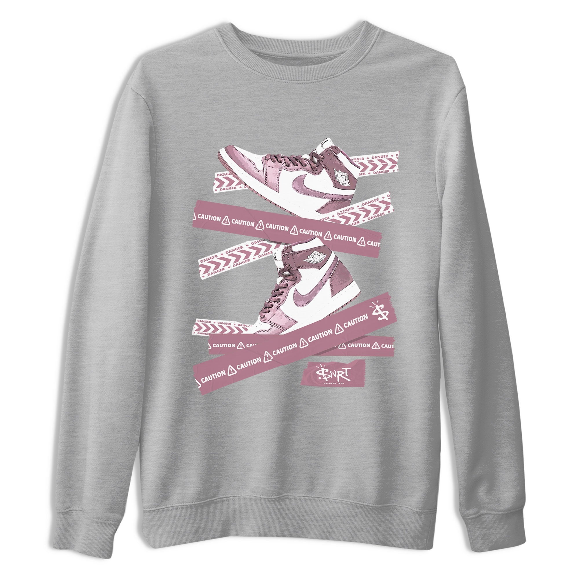 Caution Tape Sneaker Tee - Air Jordan 1 Mauve