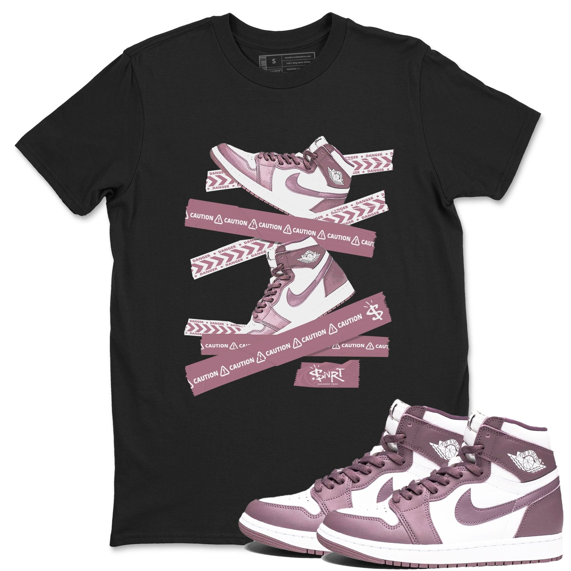 Caution Tape Sneaker Tee - Air Jordan 1 Mauve