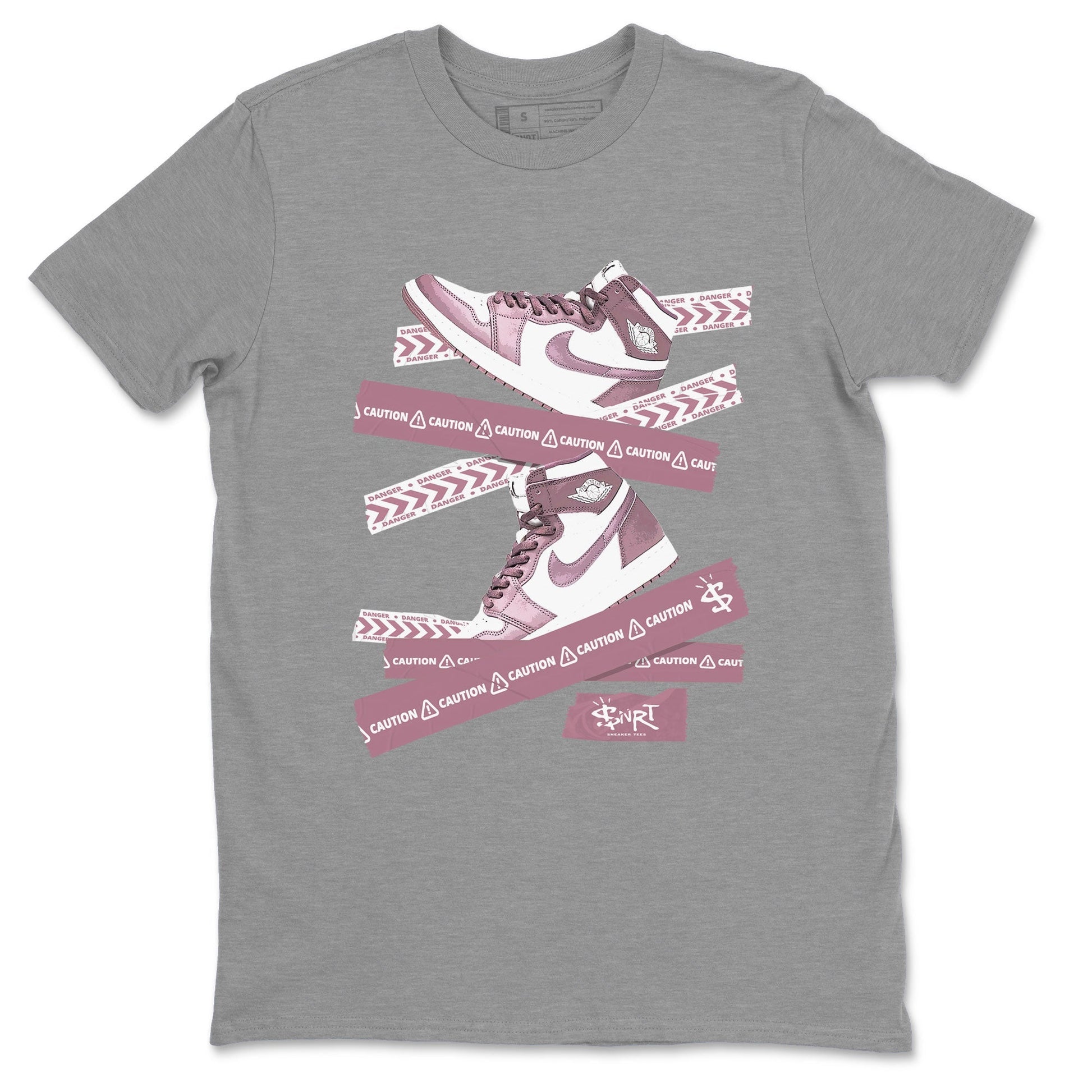 Caution Tape Sneaker Tee - Air Jordan 1 Mauve