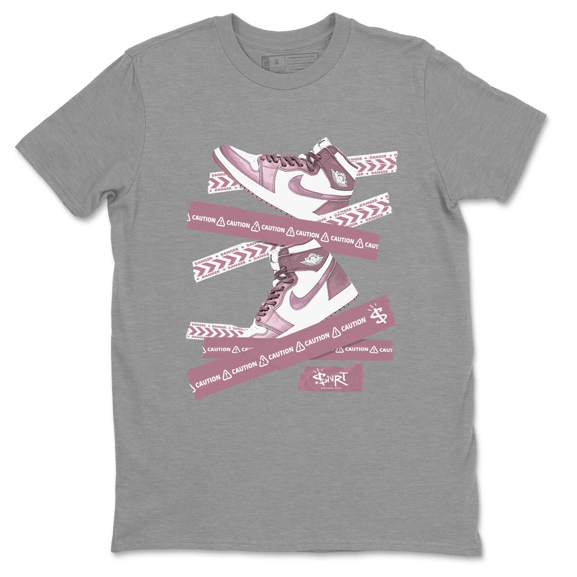 Caution Tape Sneaker Tee - Air Jordan 1 Mauve