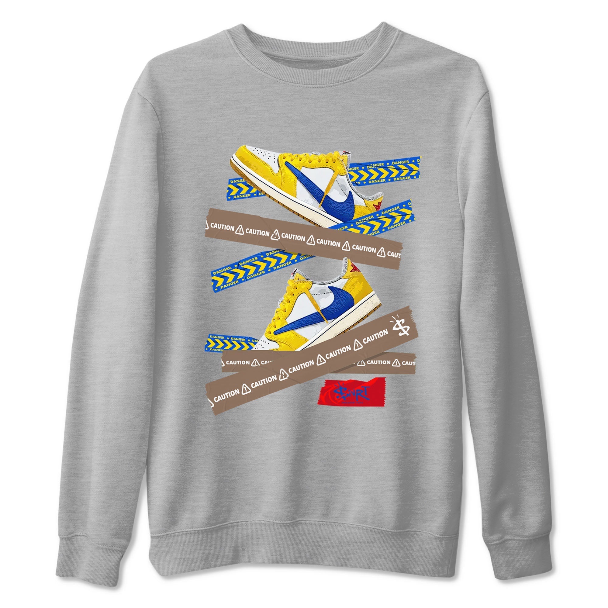 Caution Tape Sneaker Tees - Air Jordan 1 Travis Scott Canary