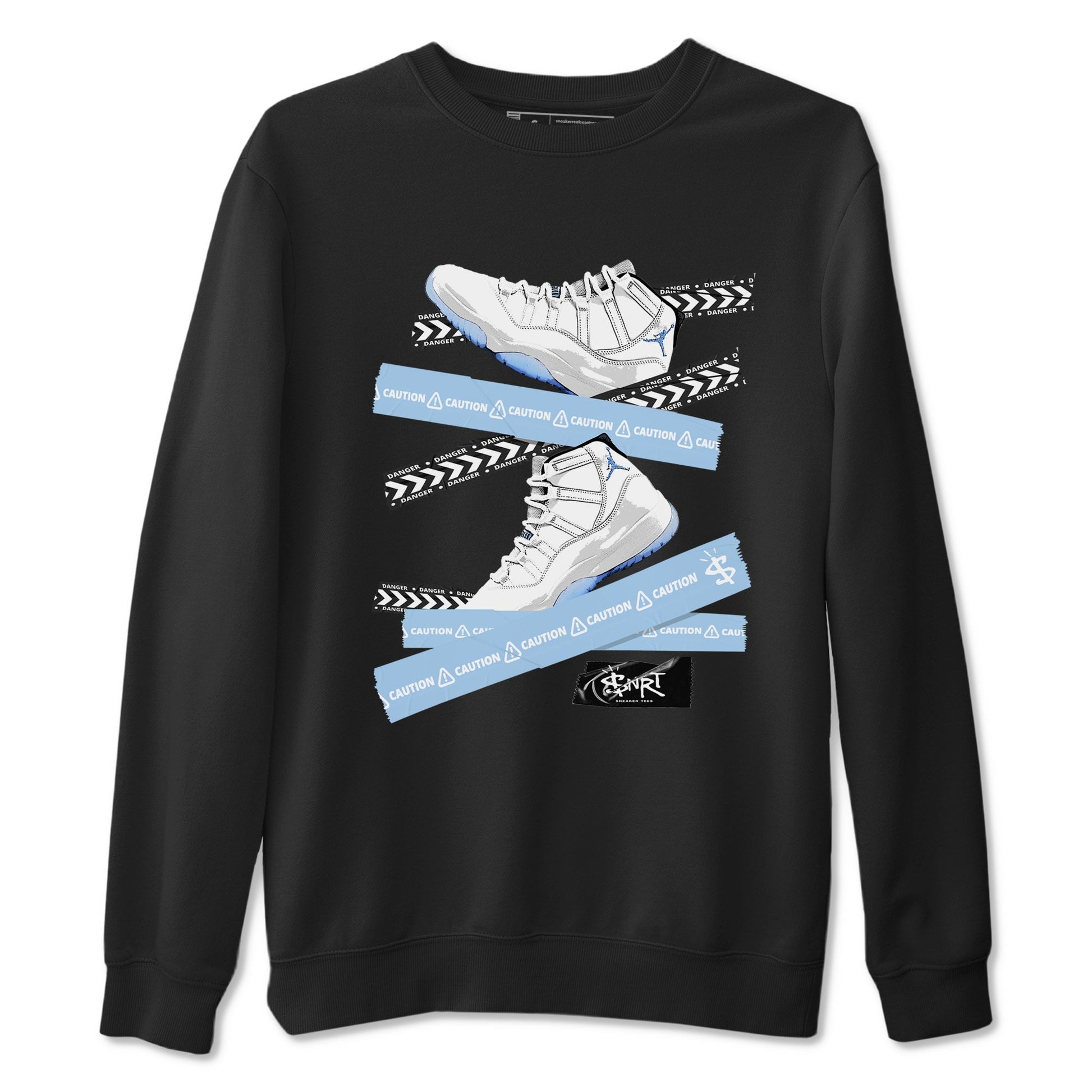 Caution Tape Sneaker Tees - Air Jordan 11 Retro Legend Blue