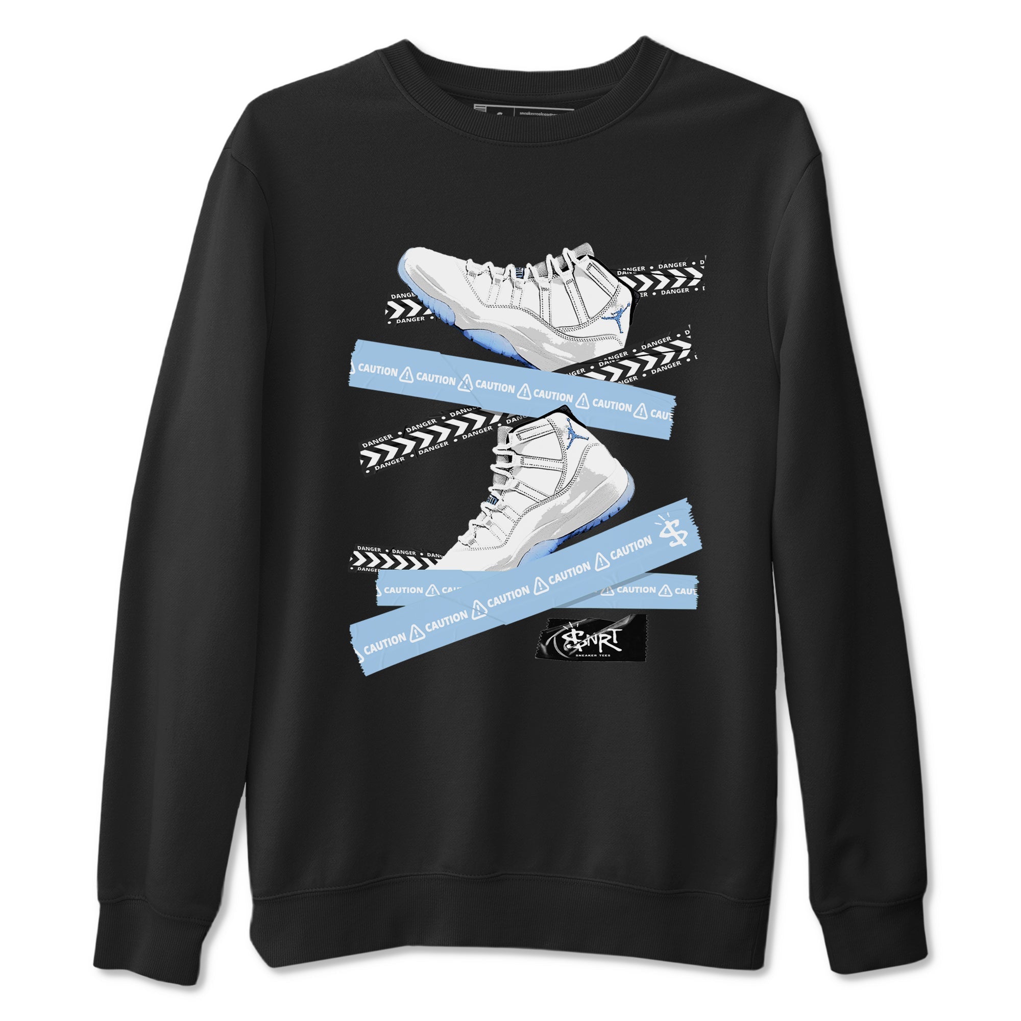 Caution Tape Sneaker Tees - Air Jordan 11 Retro Legend Blue