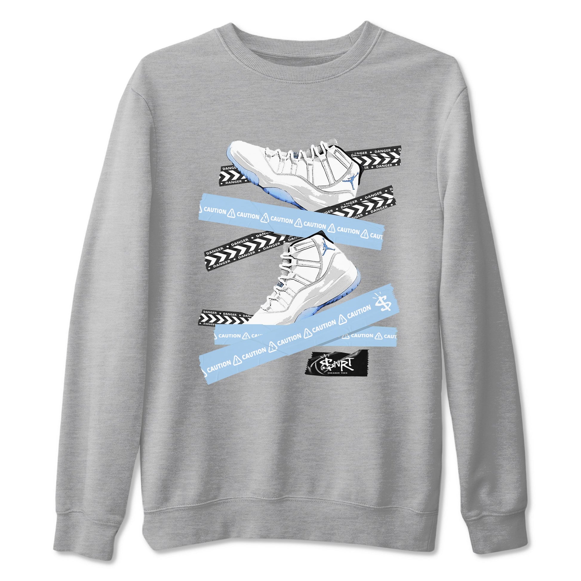 Caution Tape Sneaker Tees - Air Jordan 11 Retro Legend Blue