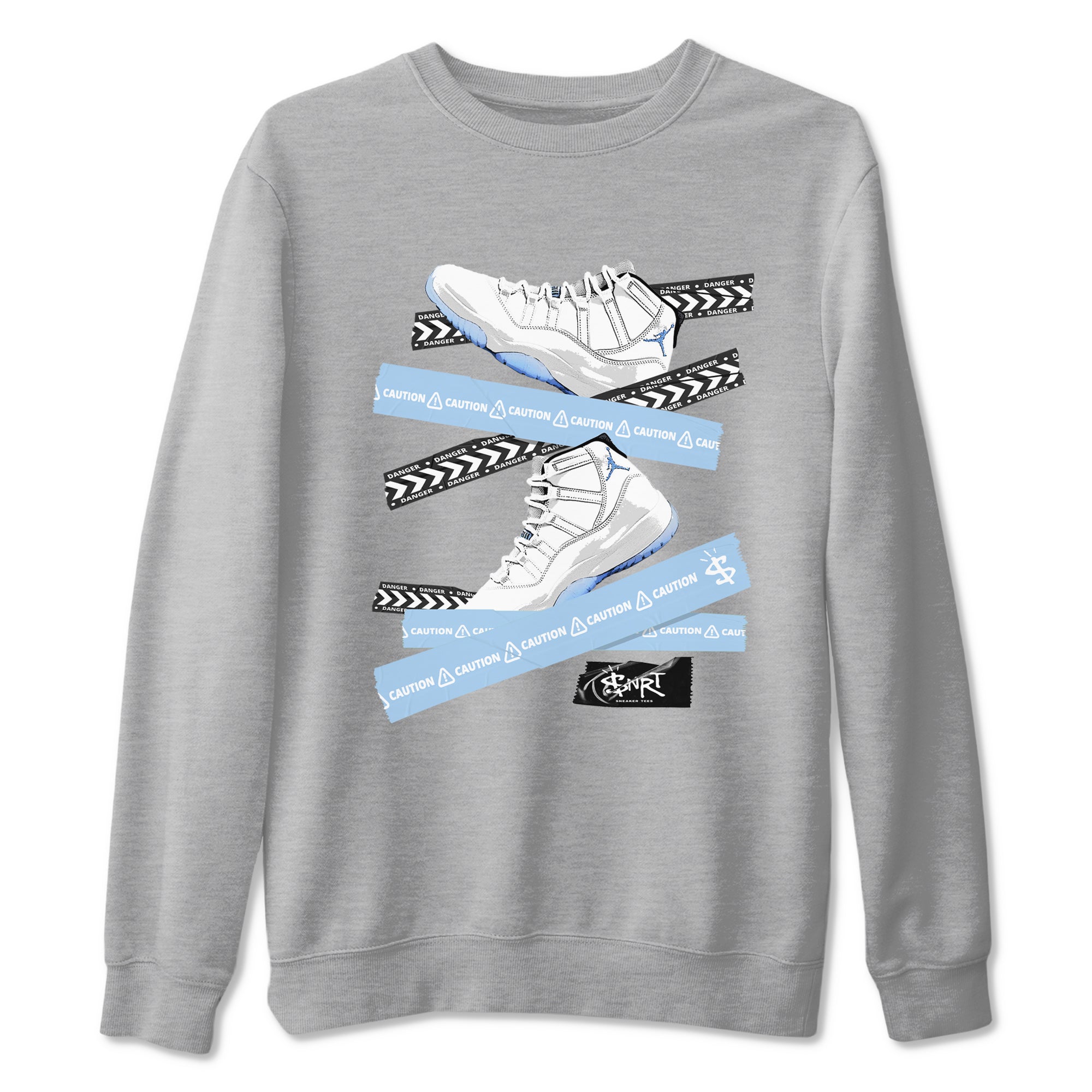Caution Tape Sneaker Tees - Air Jordan 11 Retro Legend Blue