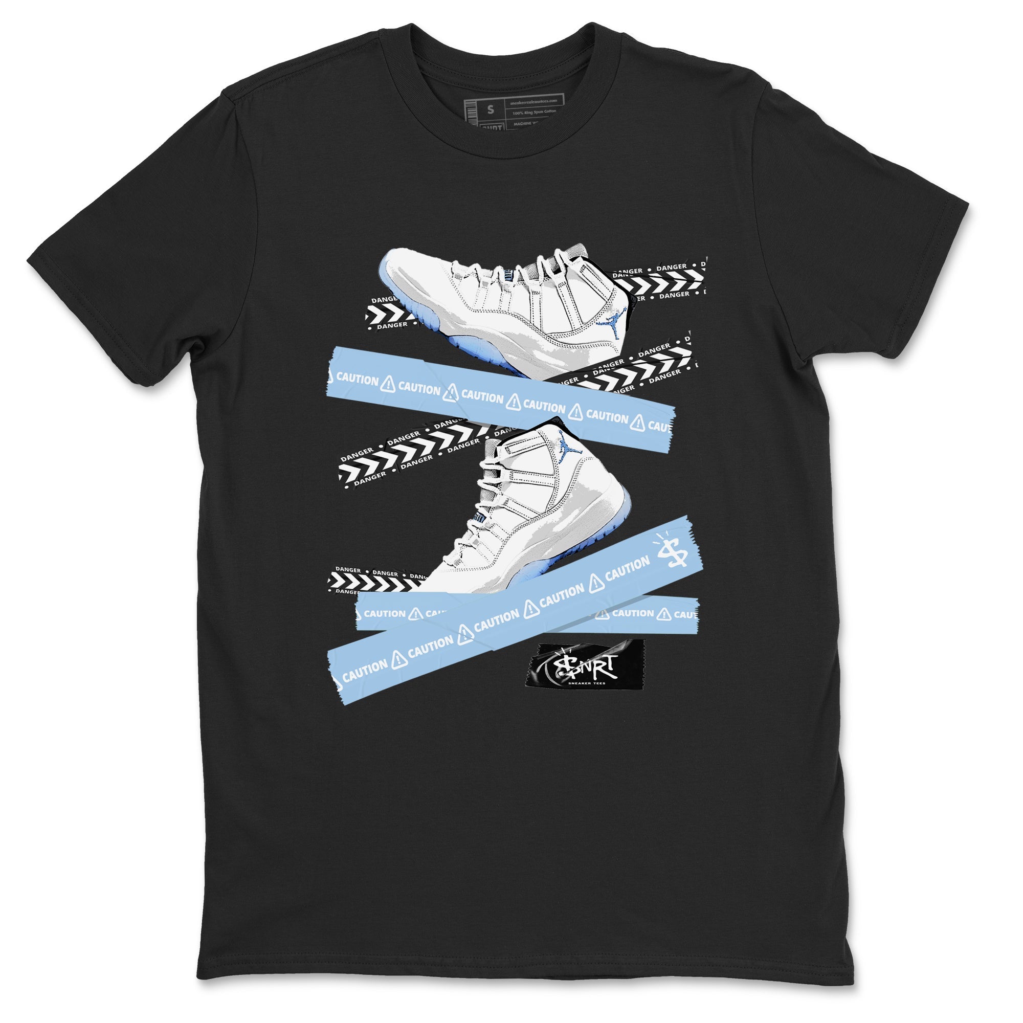 Caution Tape Sneaker Tees - Air Jordan 11 Retro Legend Blue