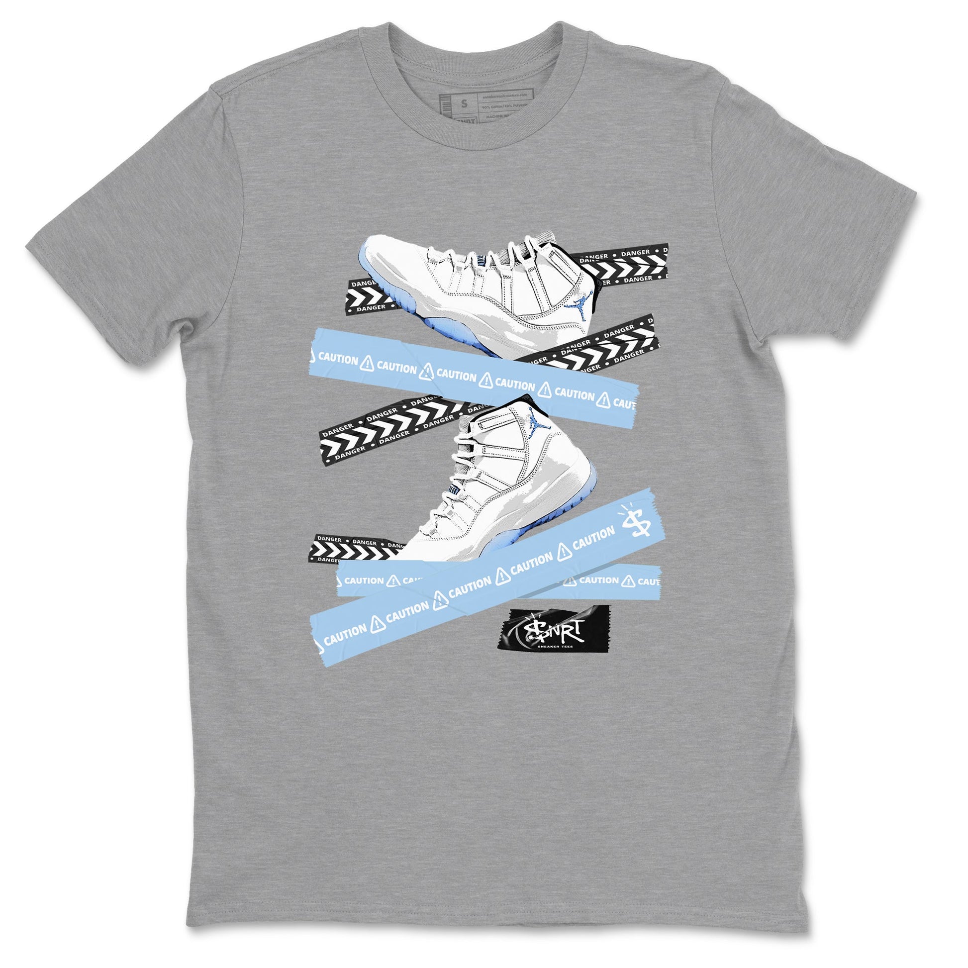Caution Tape Sneaker Tees - Air Jordan 11 Retro Legend Blue