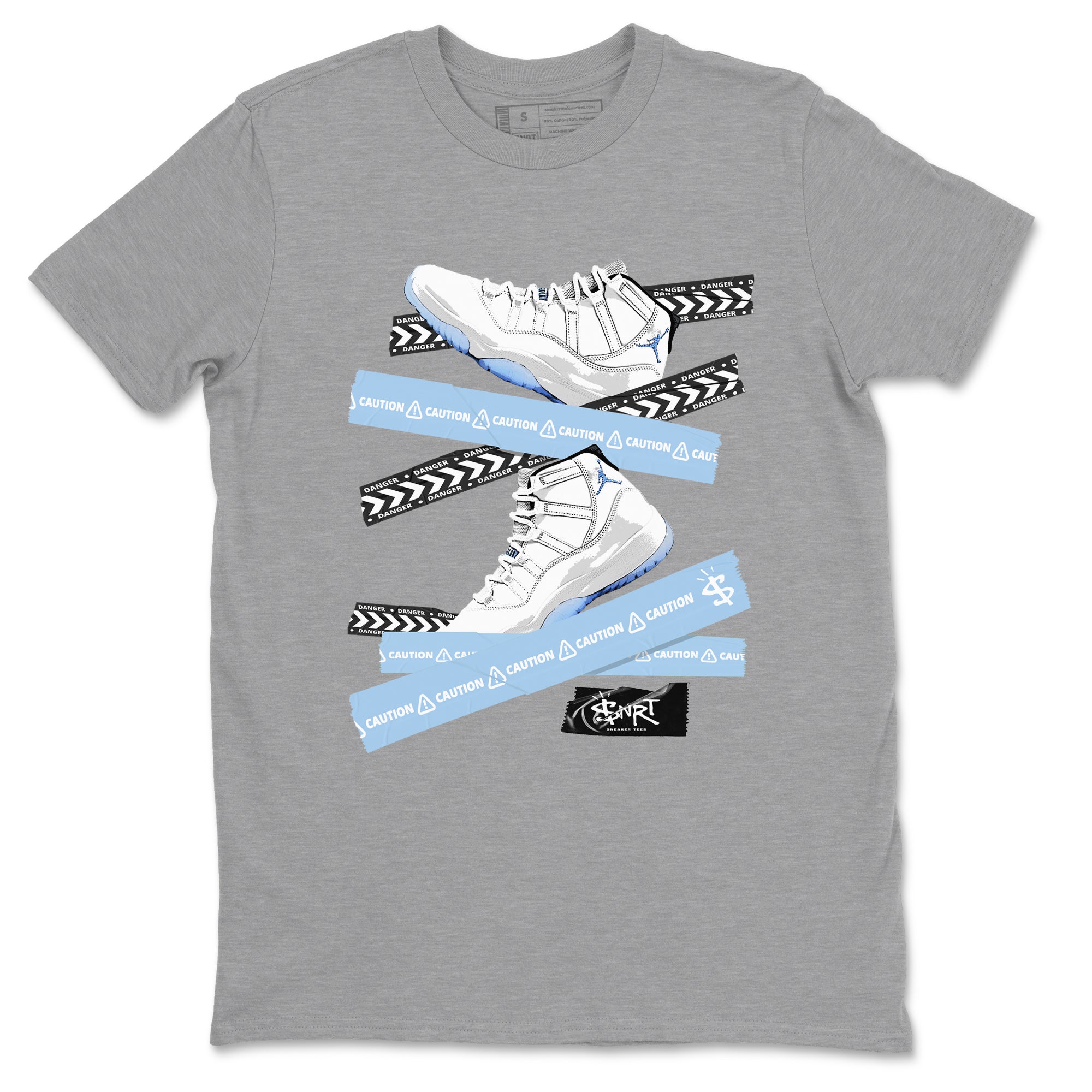 Caution Tape Sneaker Tees - Air Jordan 11 Retro Legend Blue