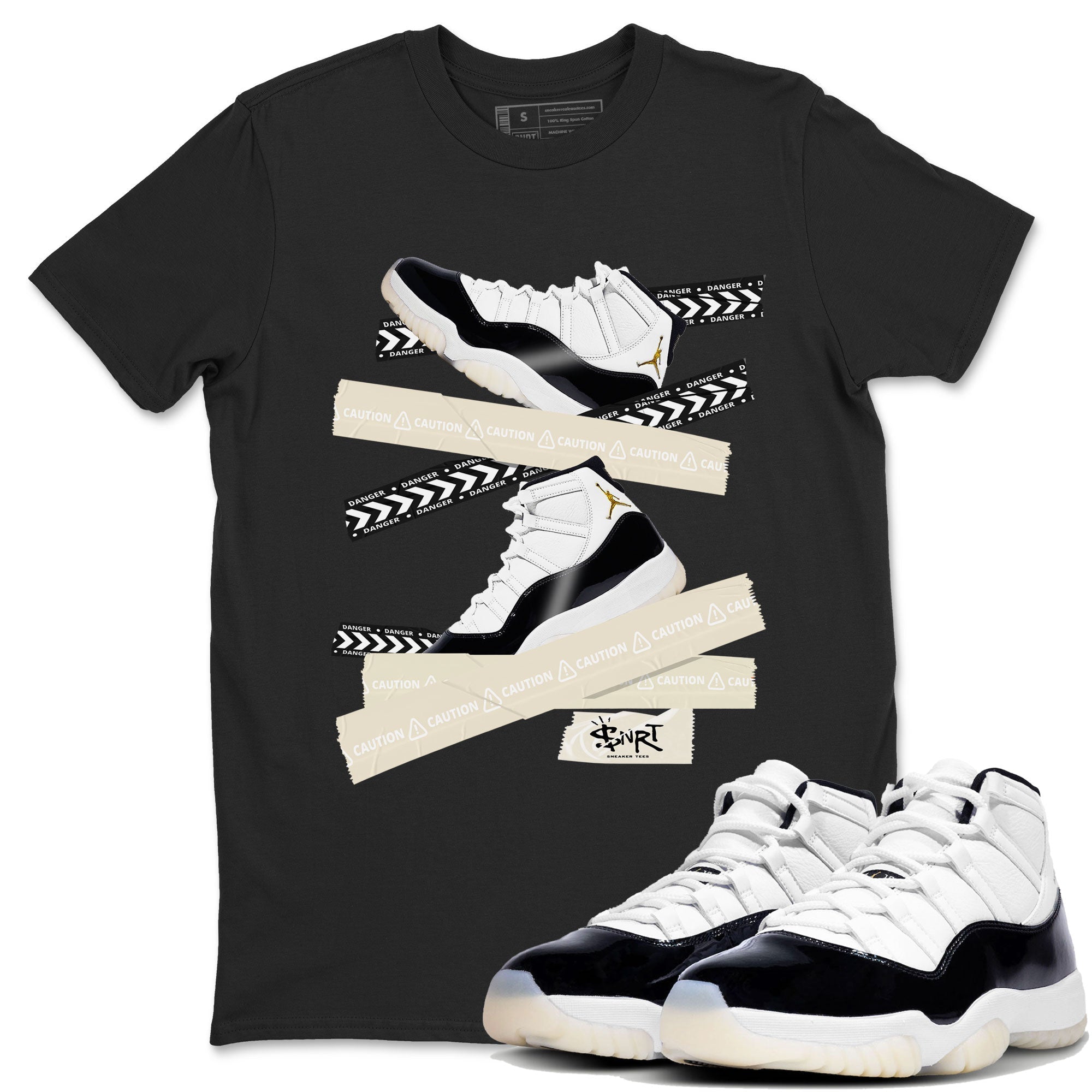 Caution Tape Sneaker Tee - Air Jordan 11 Gratitude