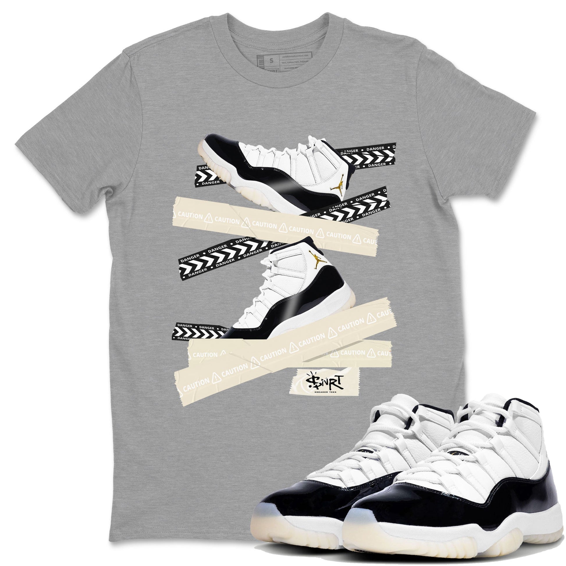 Caution Tape Sneaker Tee - Air Jordan 11 Gratitude
