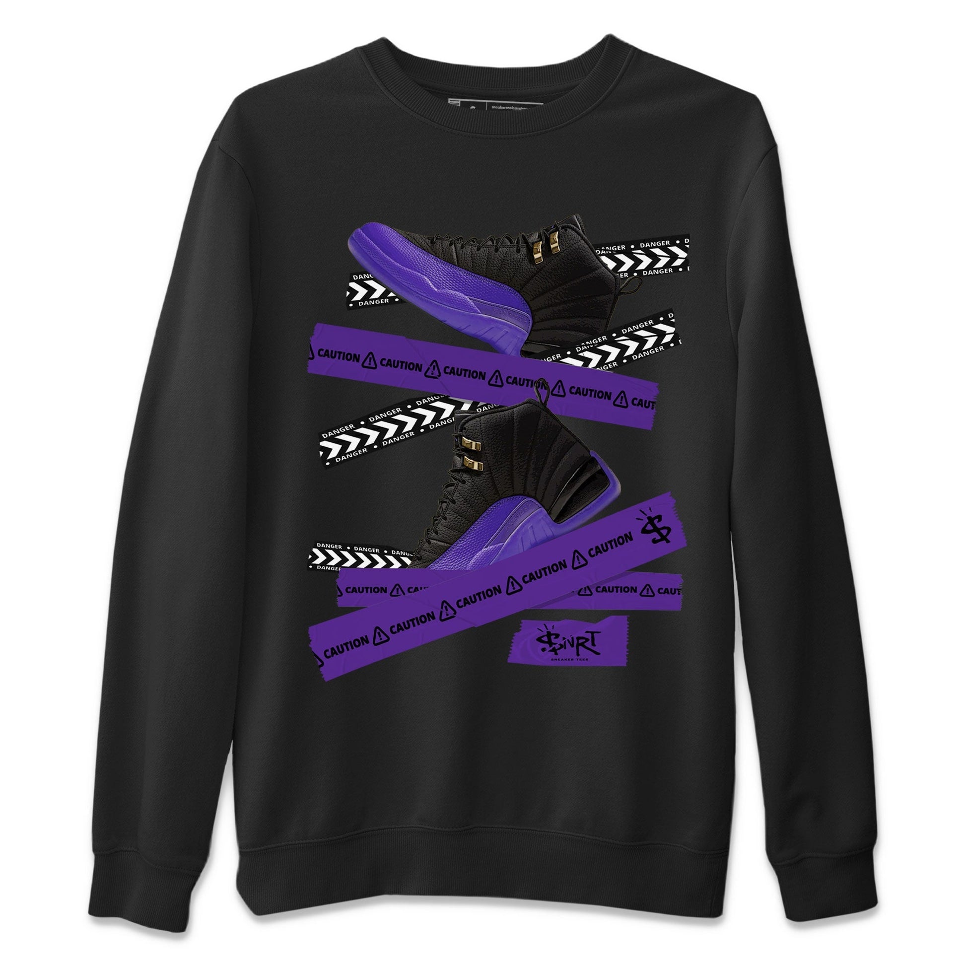 Caution Tape Unisex Tops - Air Jordan 12 Field Purple
