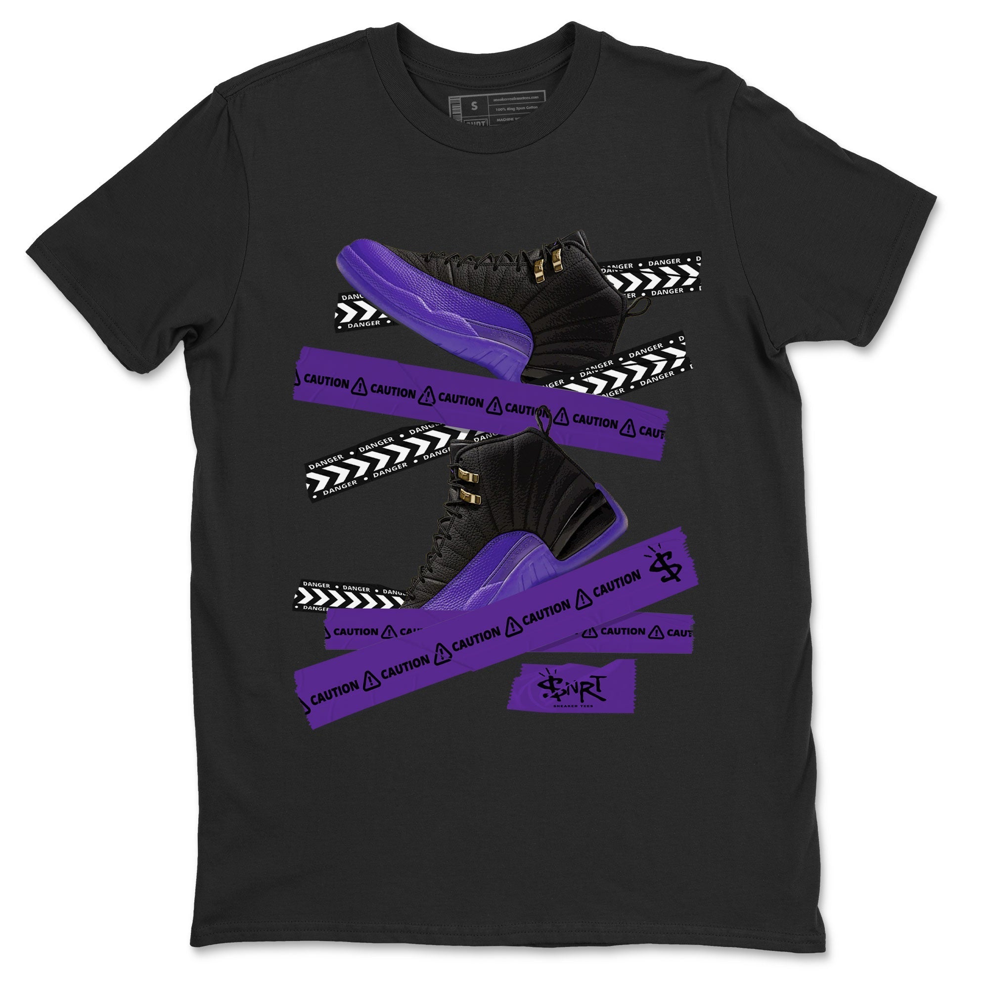 Caution Tape Unisex Tops - Air Jordan 12 Field Purple