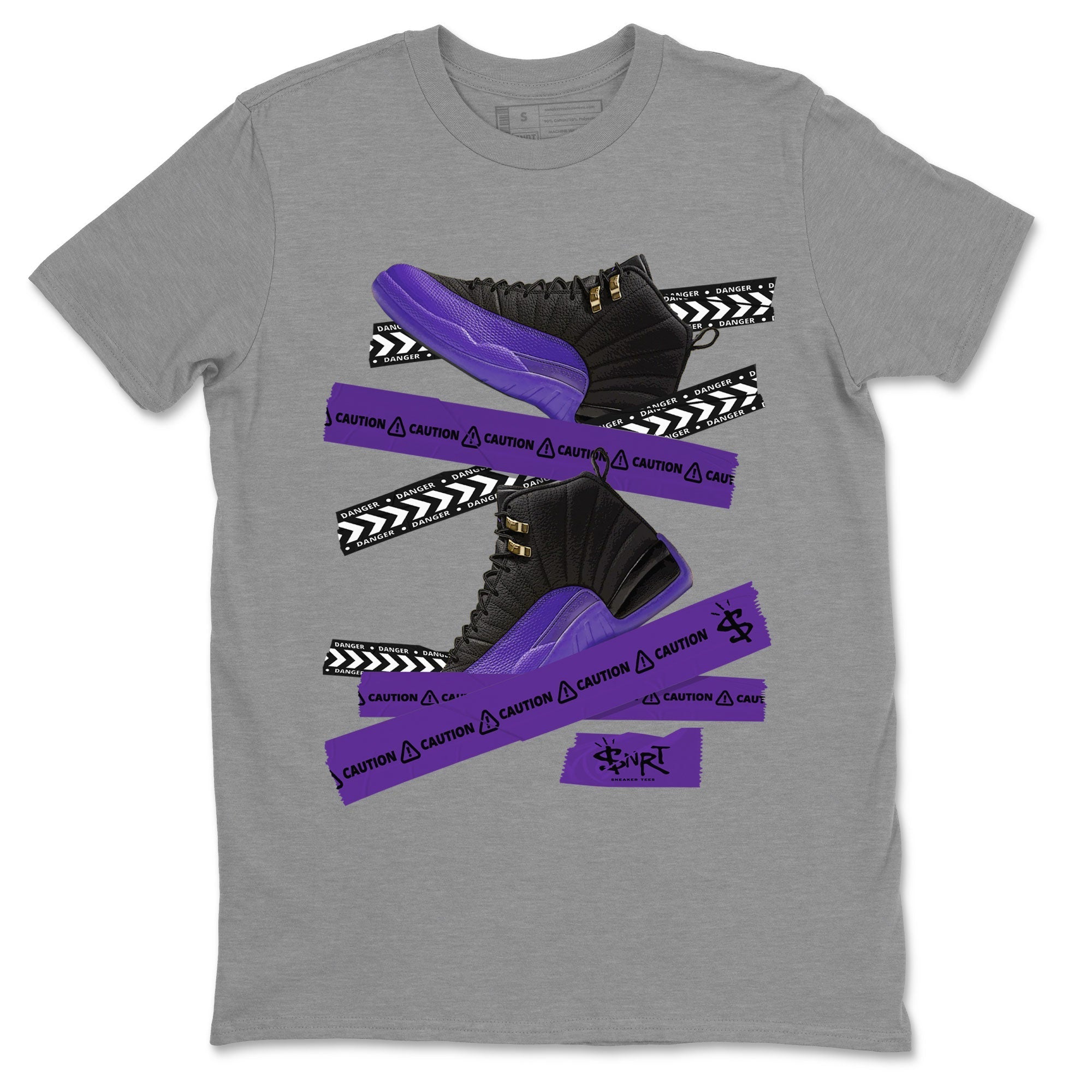 Caution Tape Unisex Tops - Air Jordan 12 Field Purple