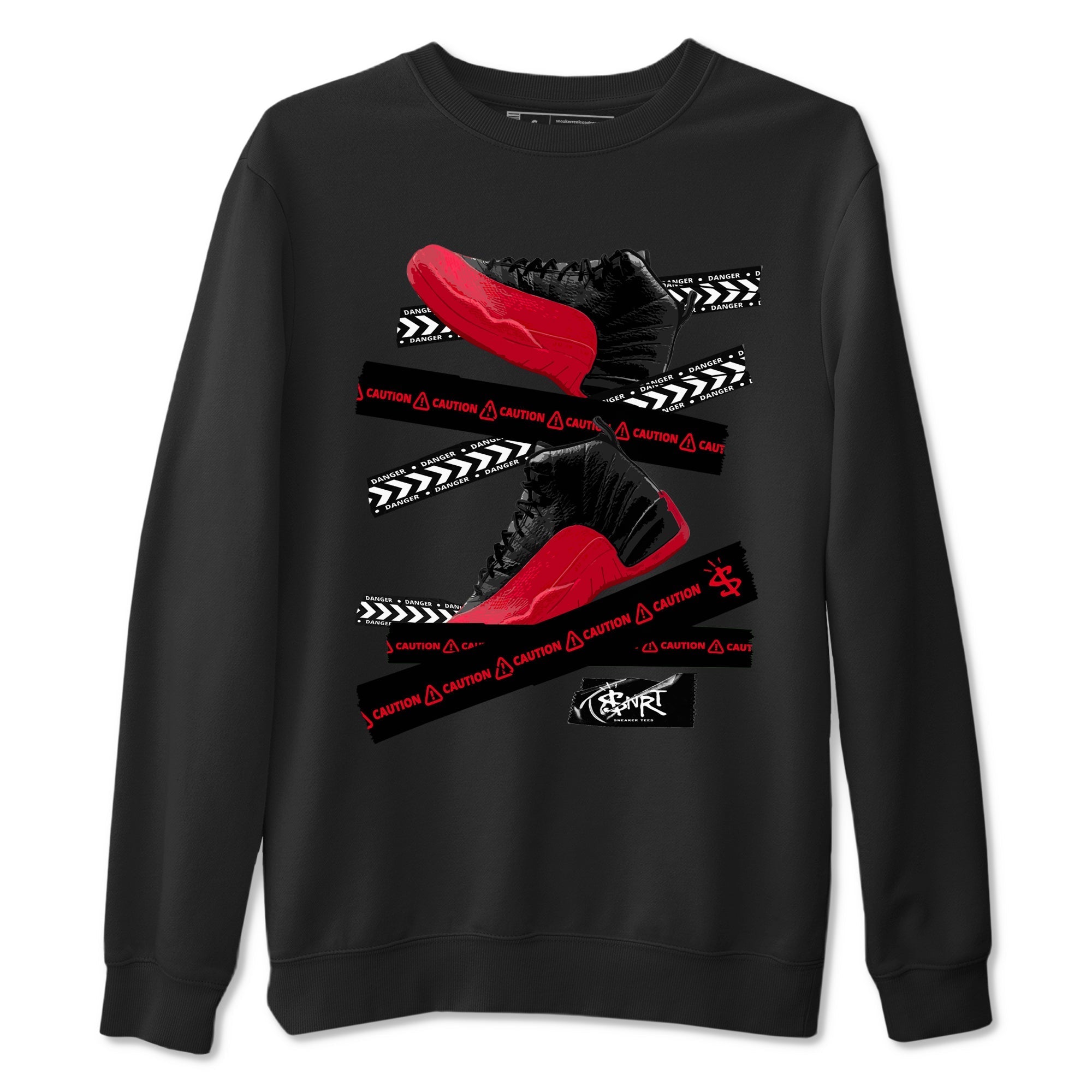 Caution Tape Sneaker Tees - Air Jordan 12 Flu Game