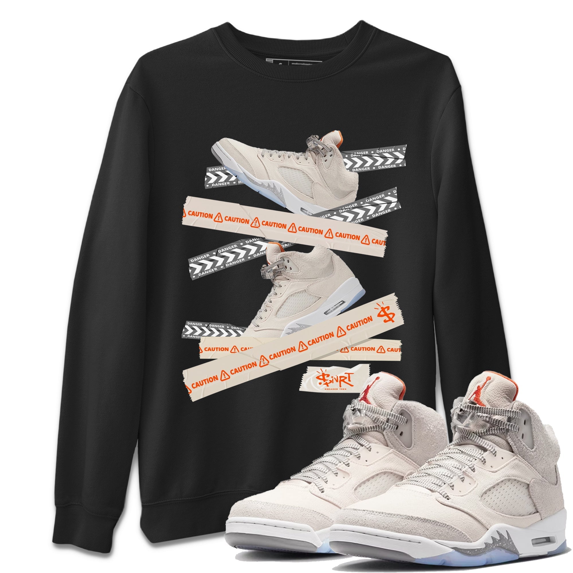Caution Tape Unisex Tops - Air Jordan 5 Craft