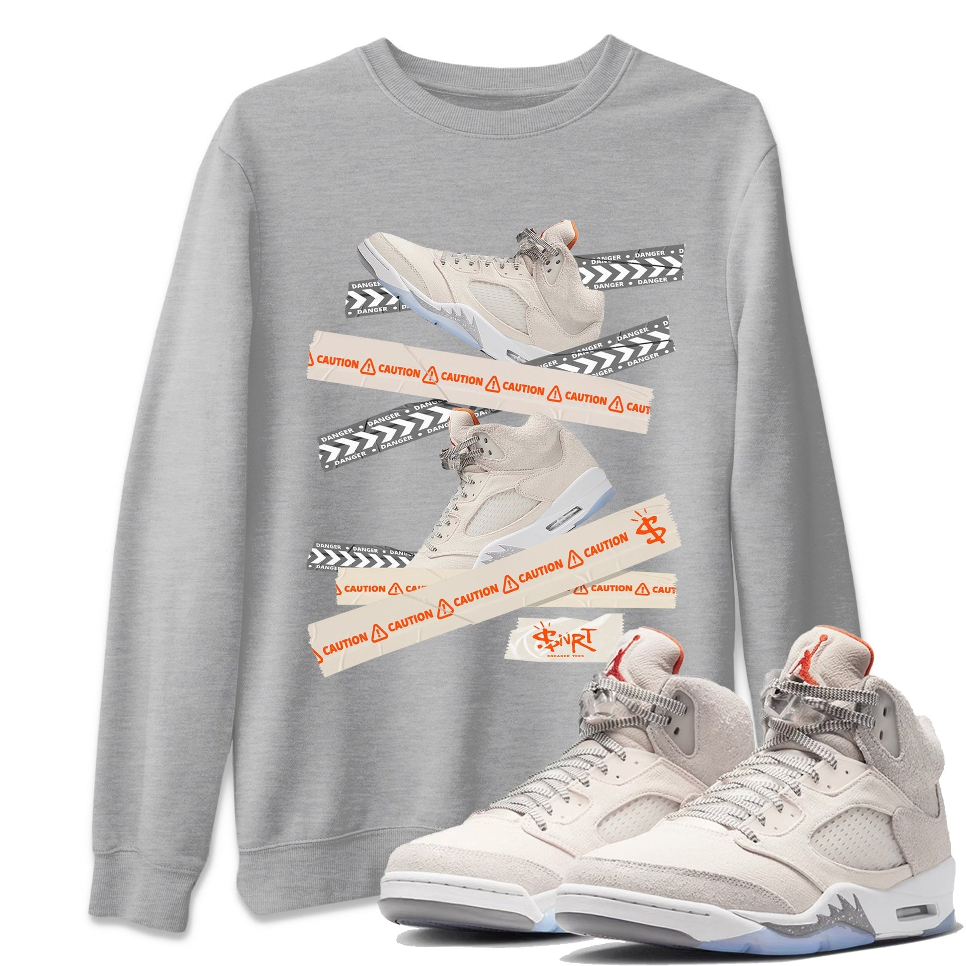 Caution Tape Unisex Tops - Air Jordan 5 Craft