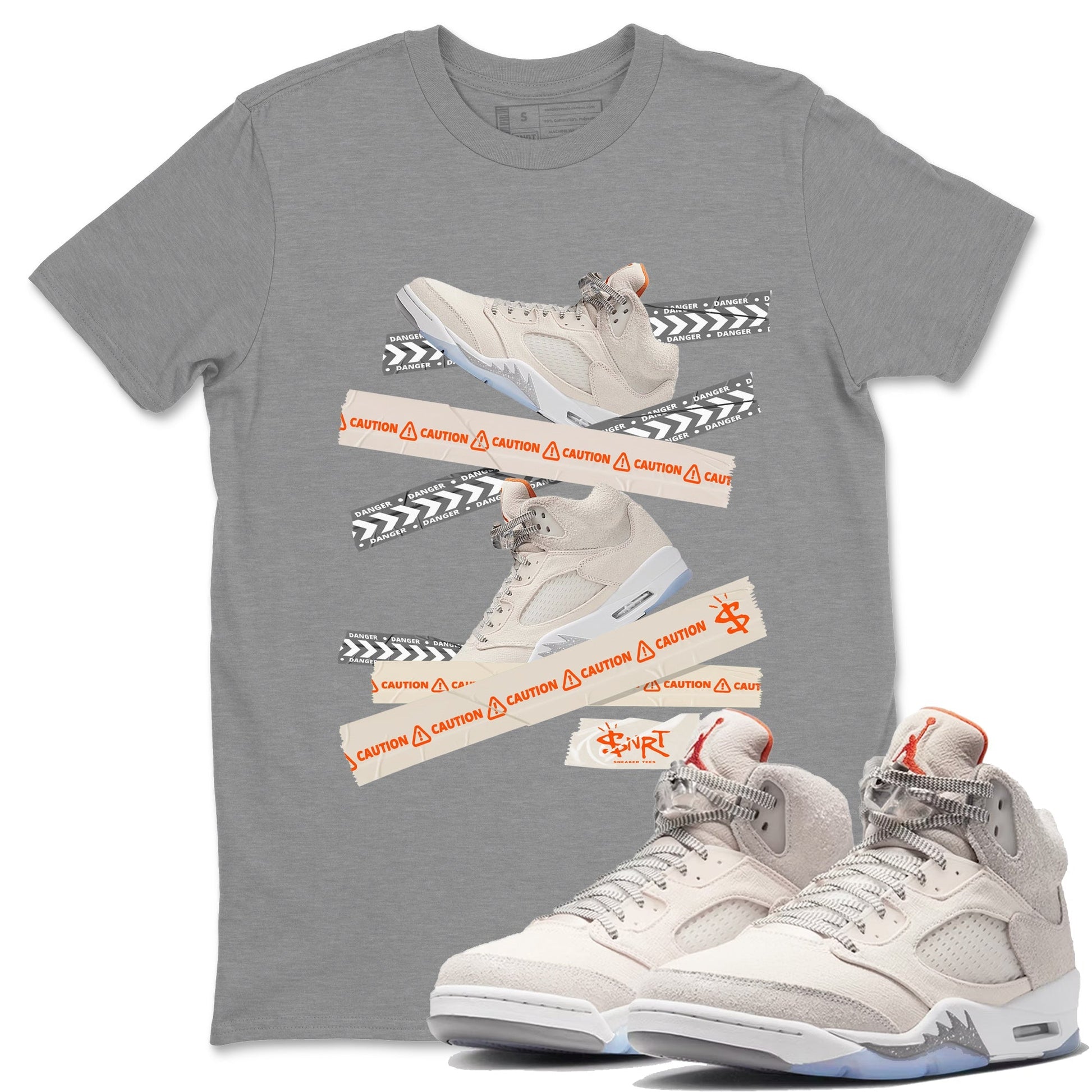 Caution Tape Unisex Tops - Air Jordan 5 Craft