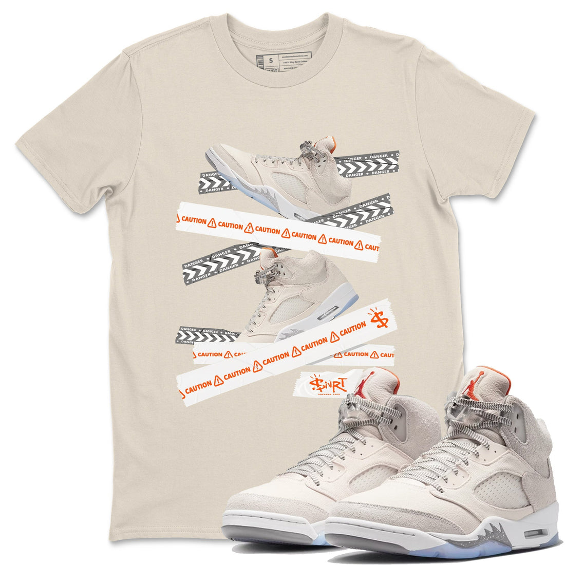 Caution Tape Unisex Tops - Air Jordan 5 Craft
