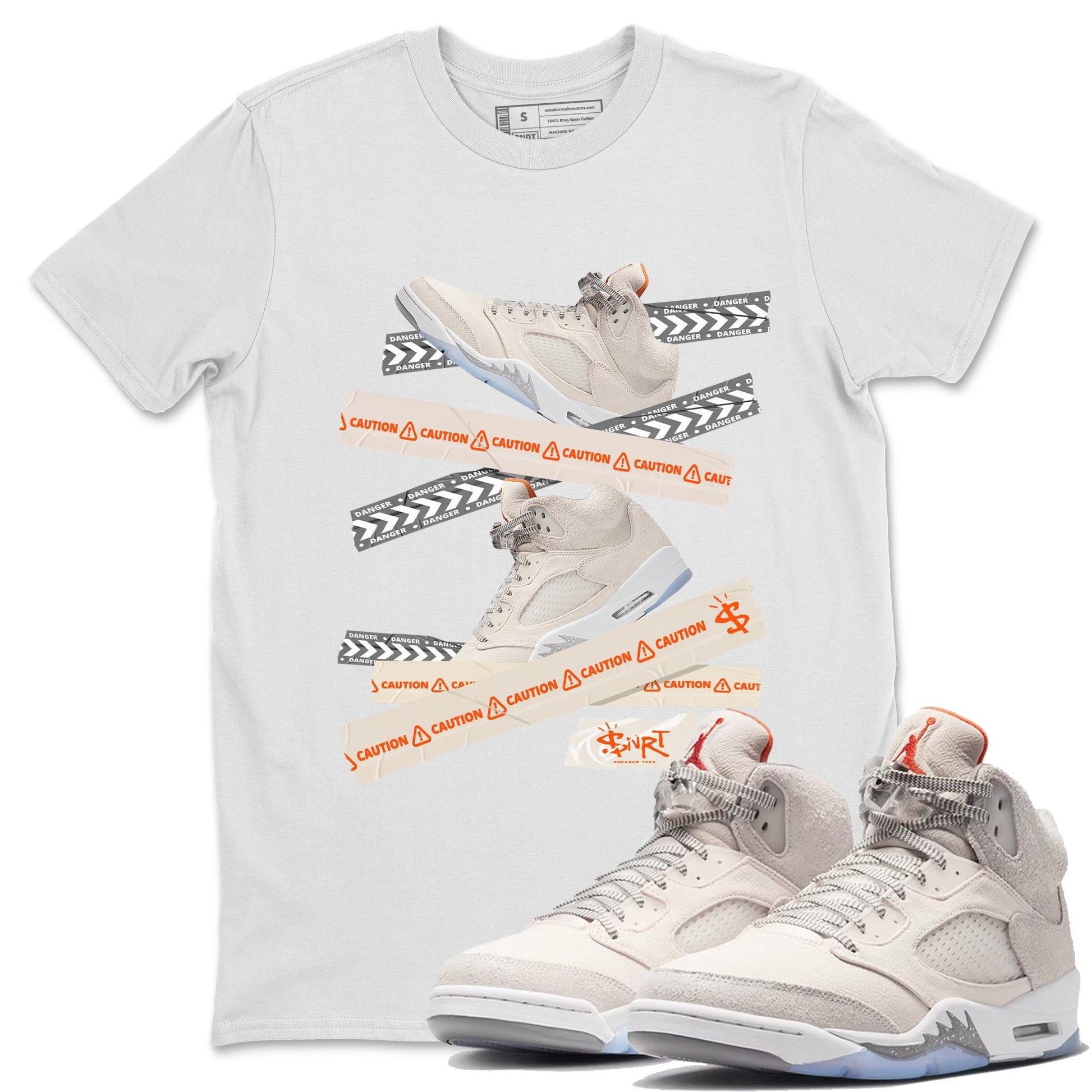 Caution Tape Unisex Tops - Air Jordan 5 Craft
