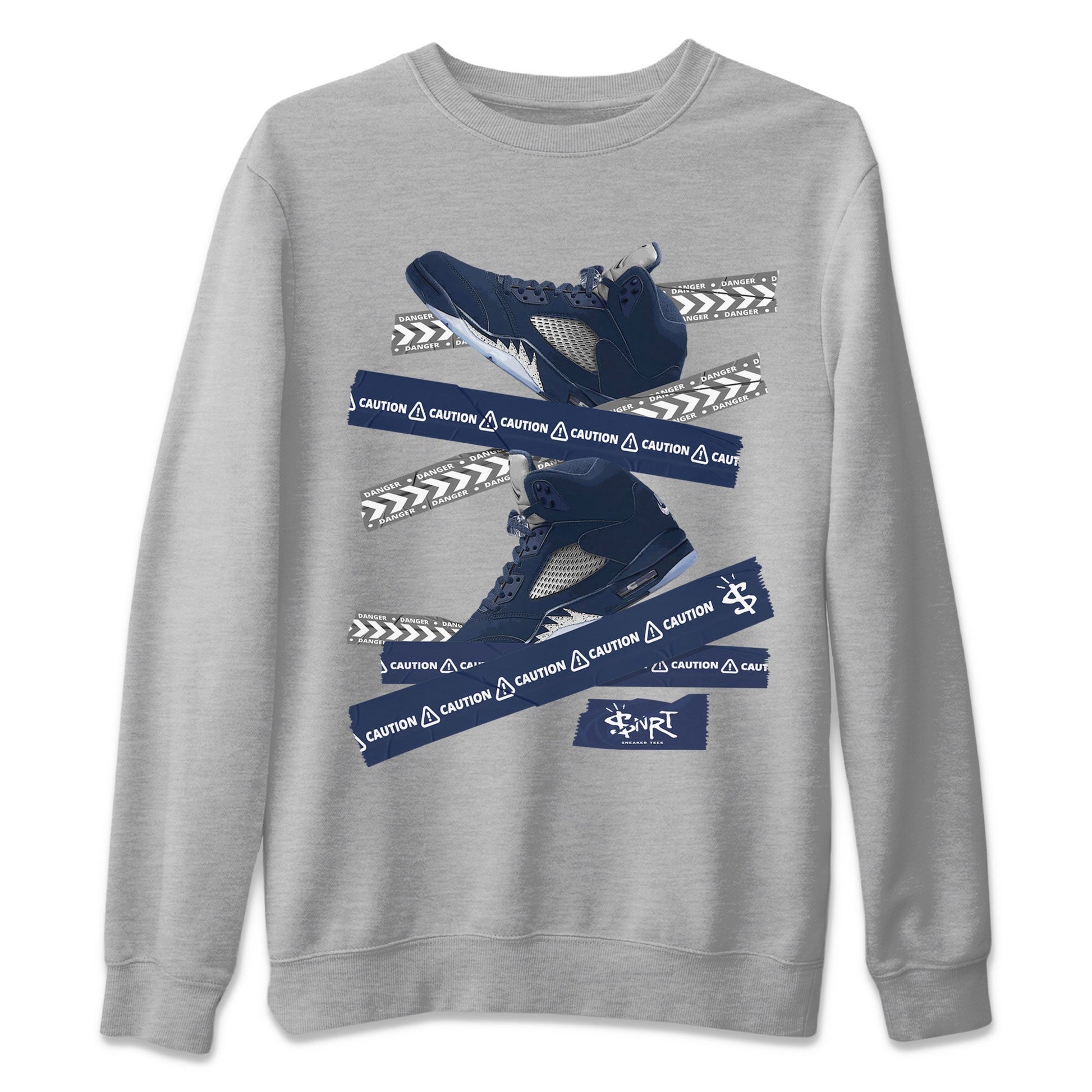 Caution Tape Unisex Tops - Air Jordan 5 Georgetown